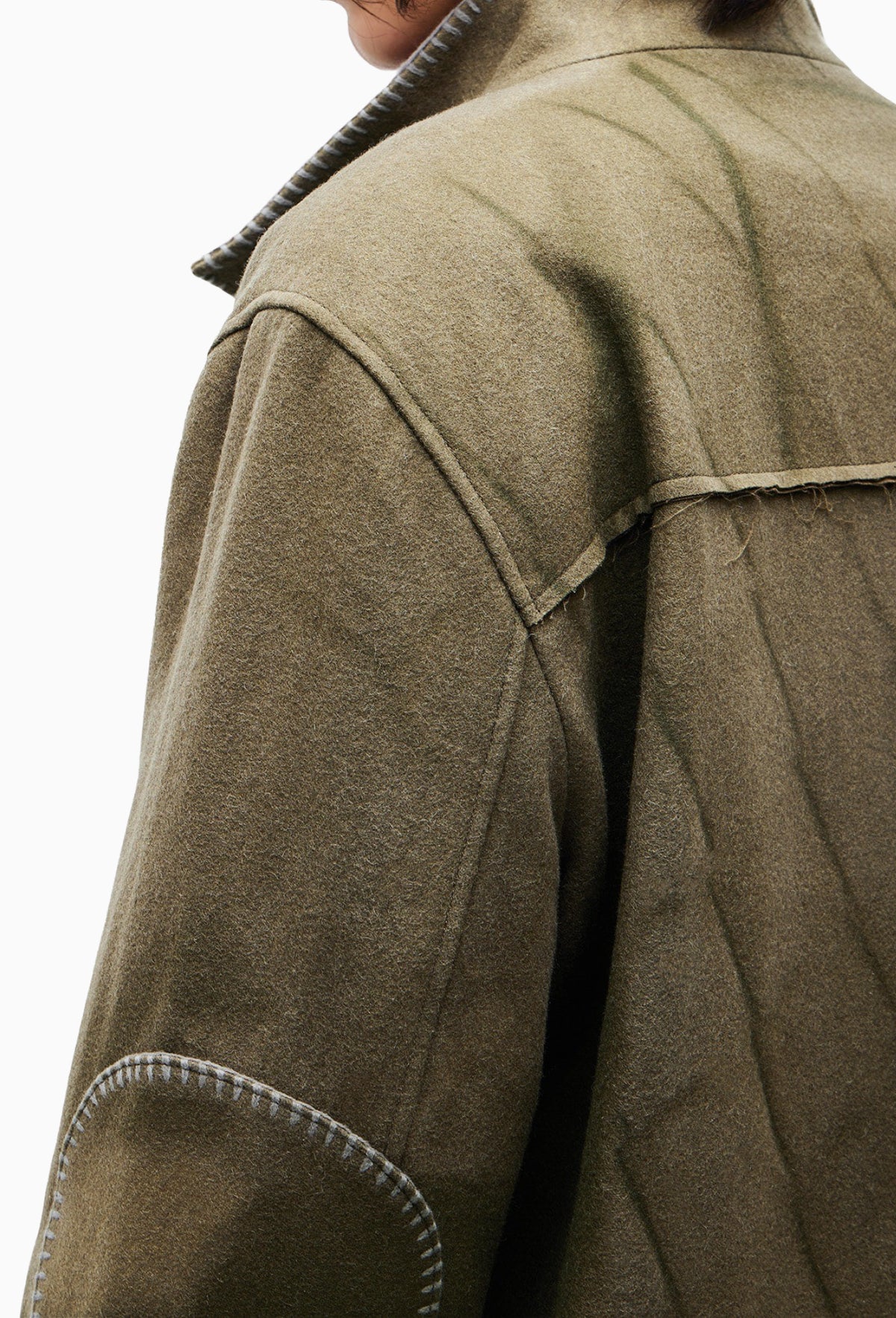 Green Sun-Bleached Blanket Jacket