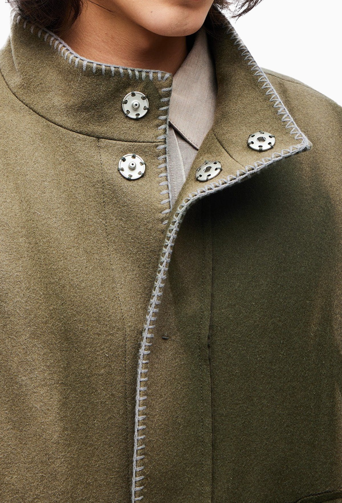 Green Sun-Bleached Blanket Jacket