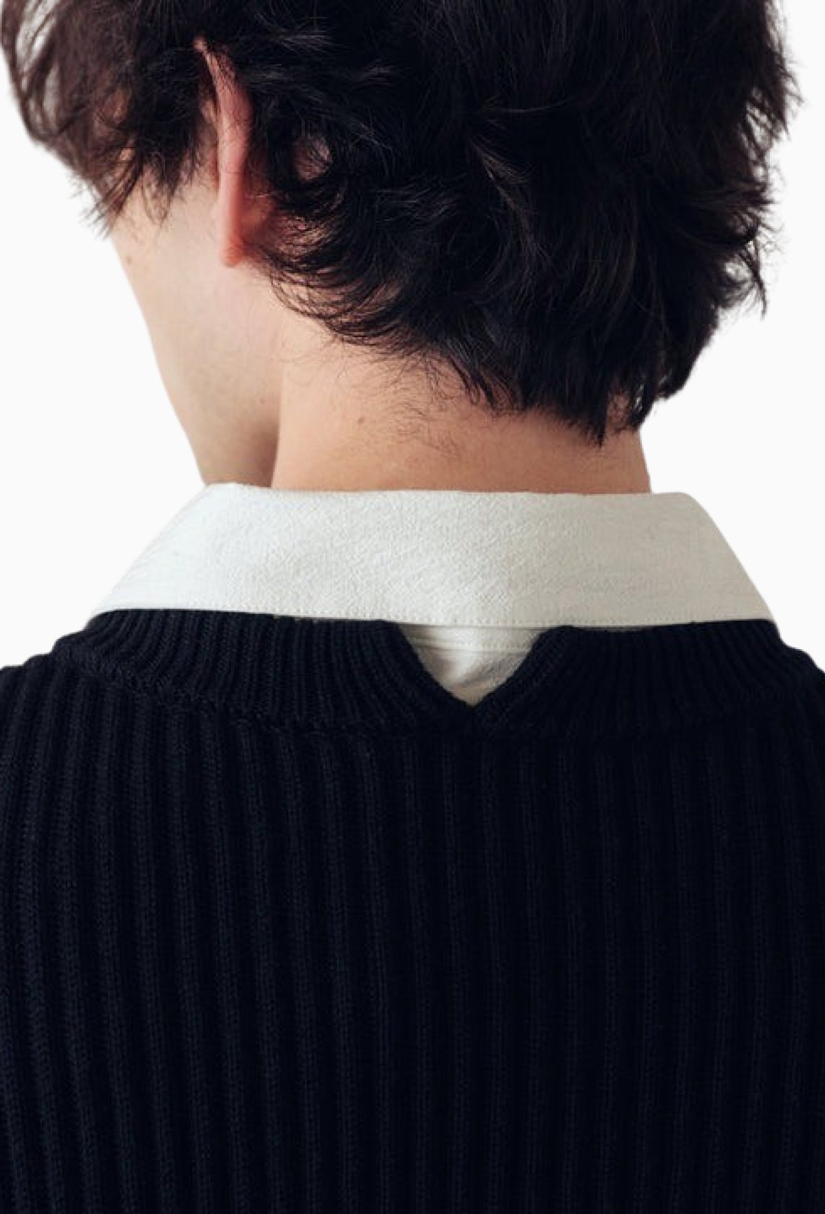 Black Cotton/Yak Barrett Ribbed Sweater