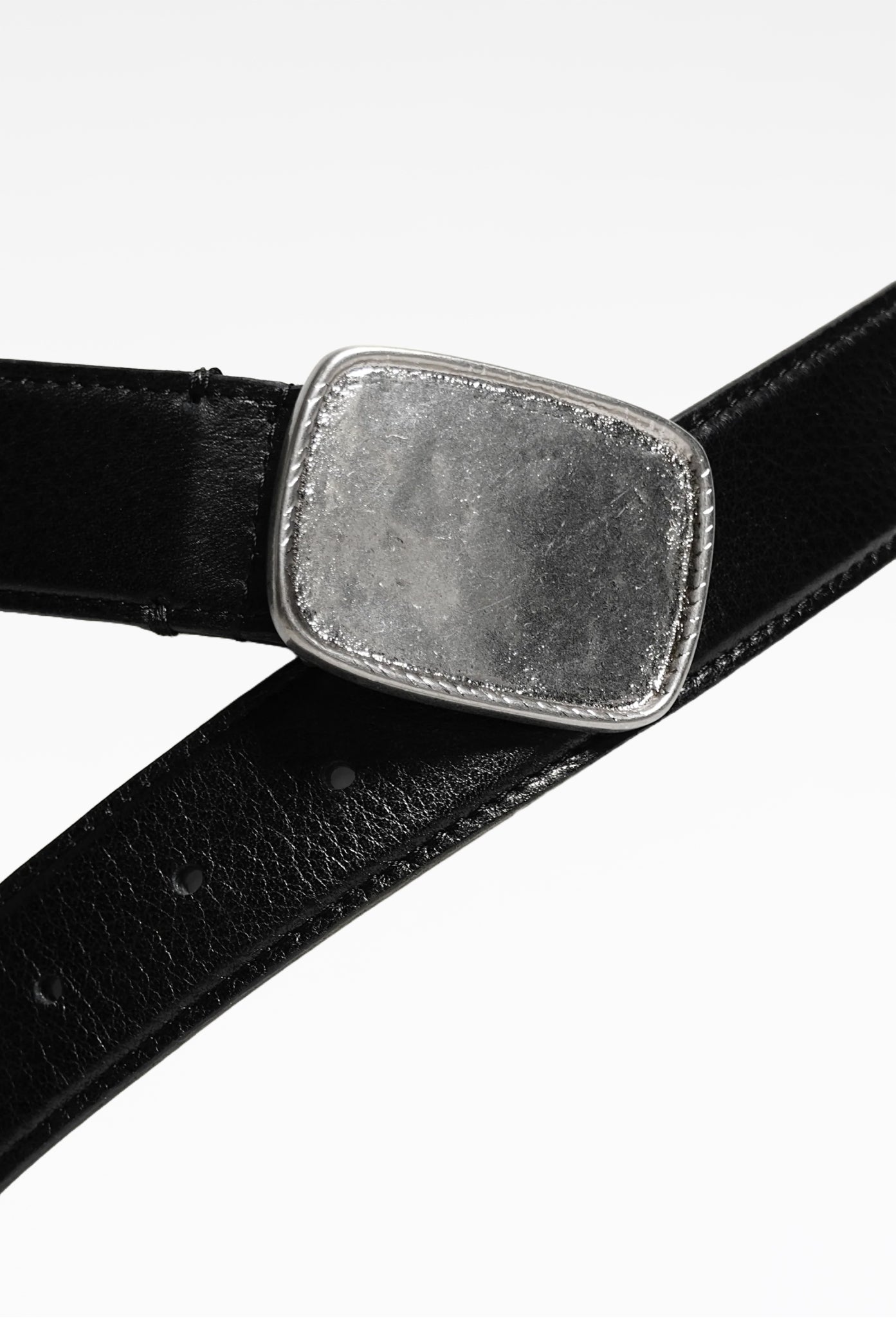 Grisaille Silver Buckle Belt
