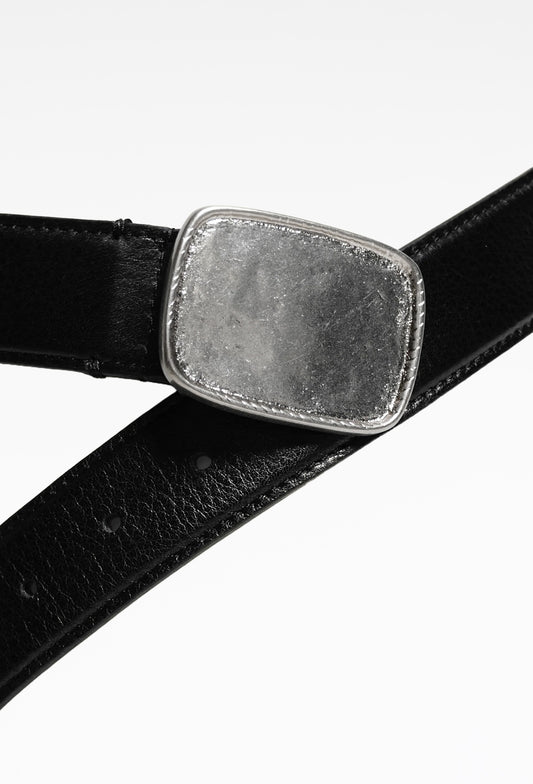 Grisaille Silver Buckle Belt