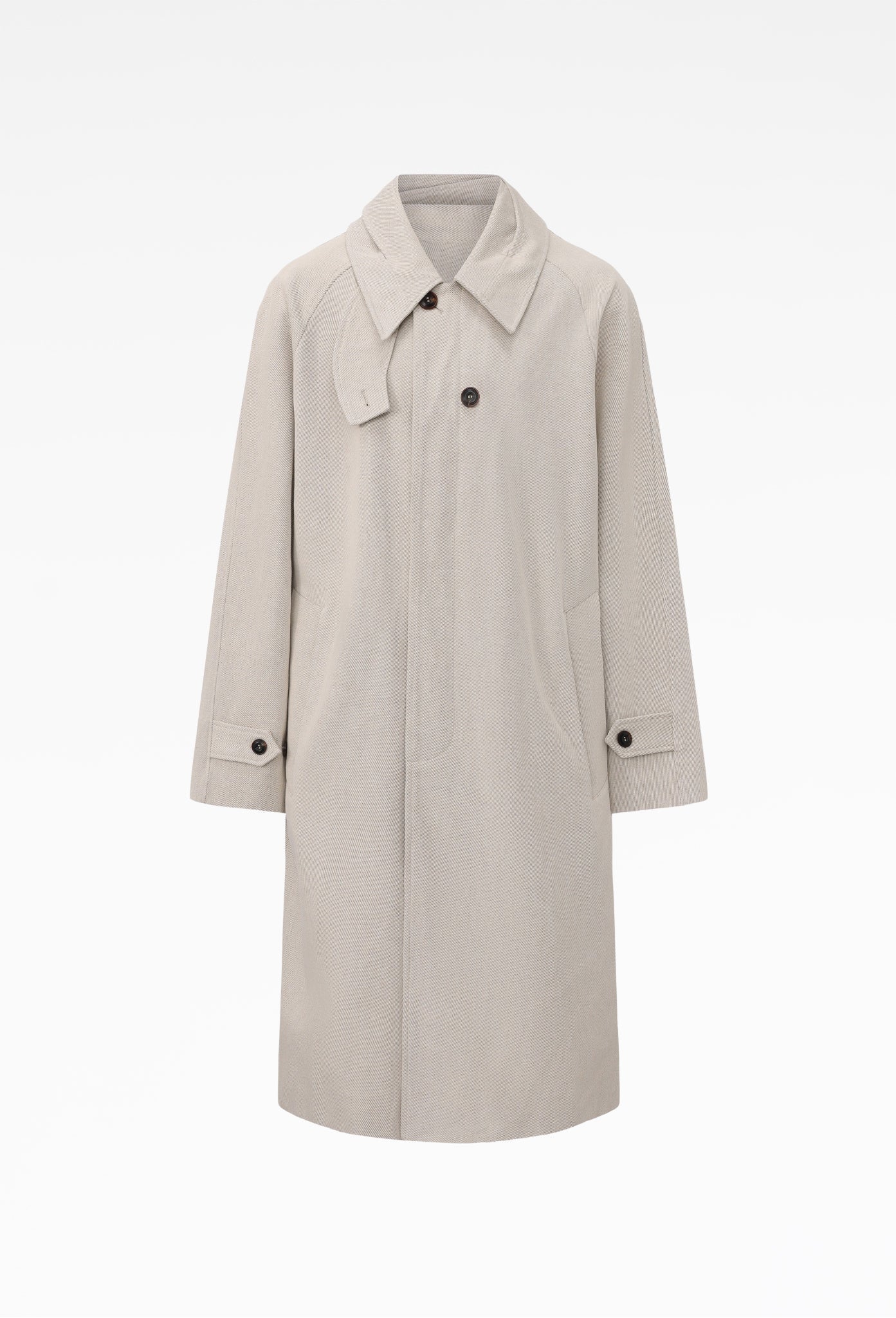 Egg Shell Deconstructed Intertwined Collar Coat