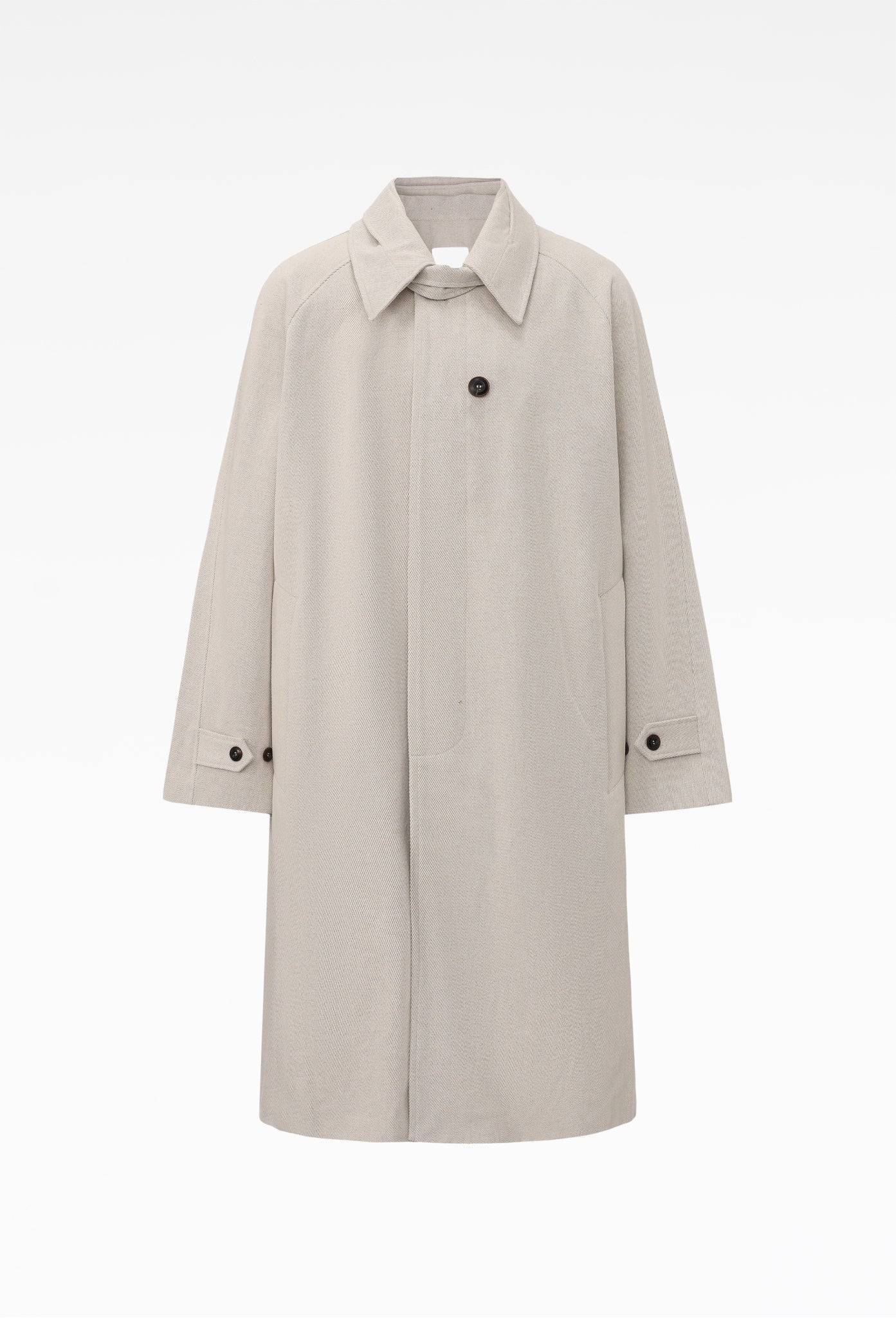 Egg Shell Deconstructed Intertwined Collar Coat