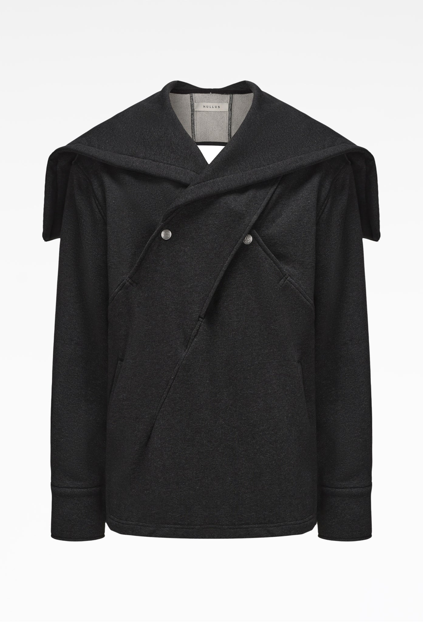 Dark Grey Sailor Collar Hoodie