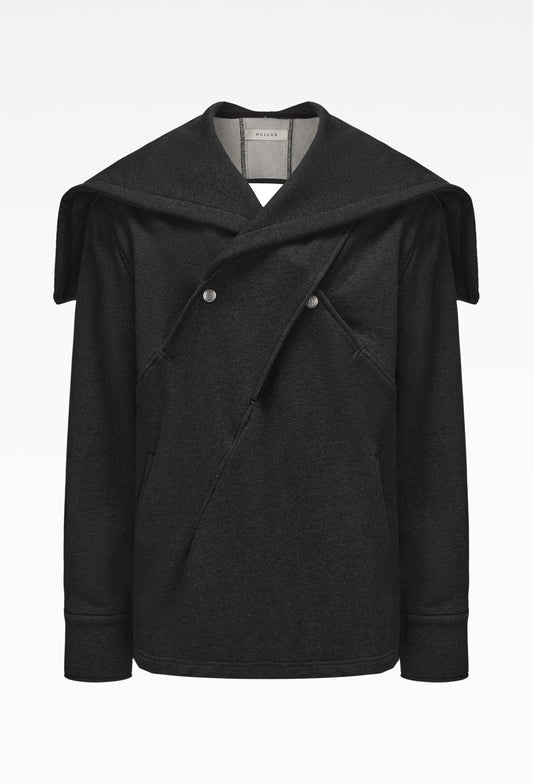 Dark Grey Sailor Collar Hoodie