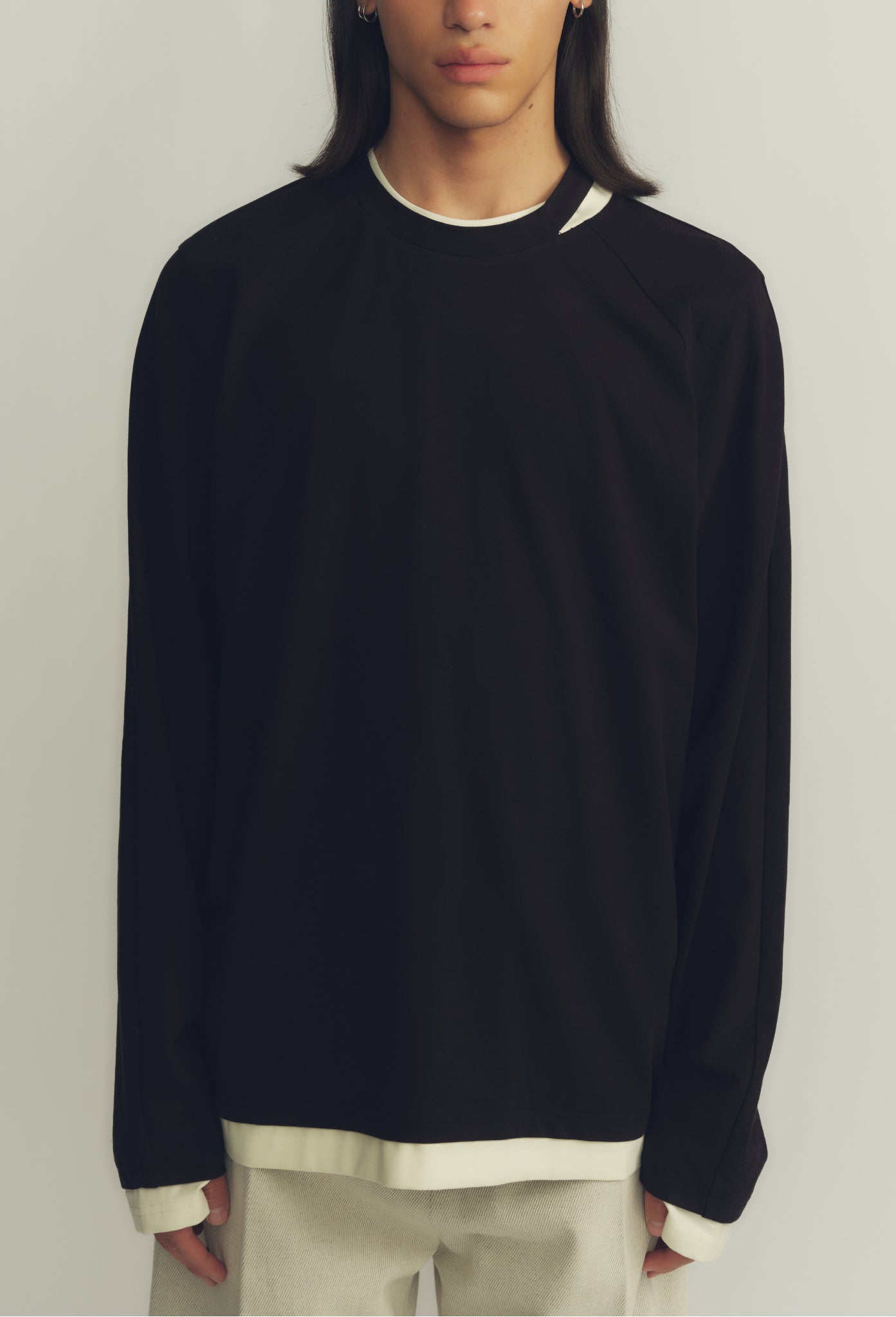 Black Basic Boy Long Sleeve