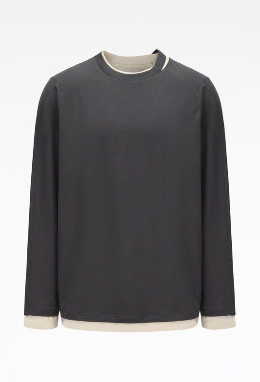 Grey Basic Boy Long Sleeve