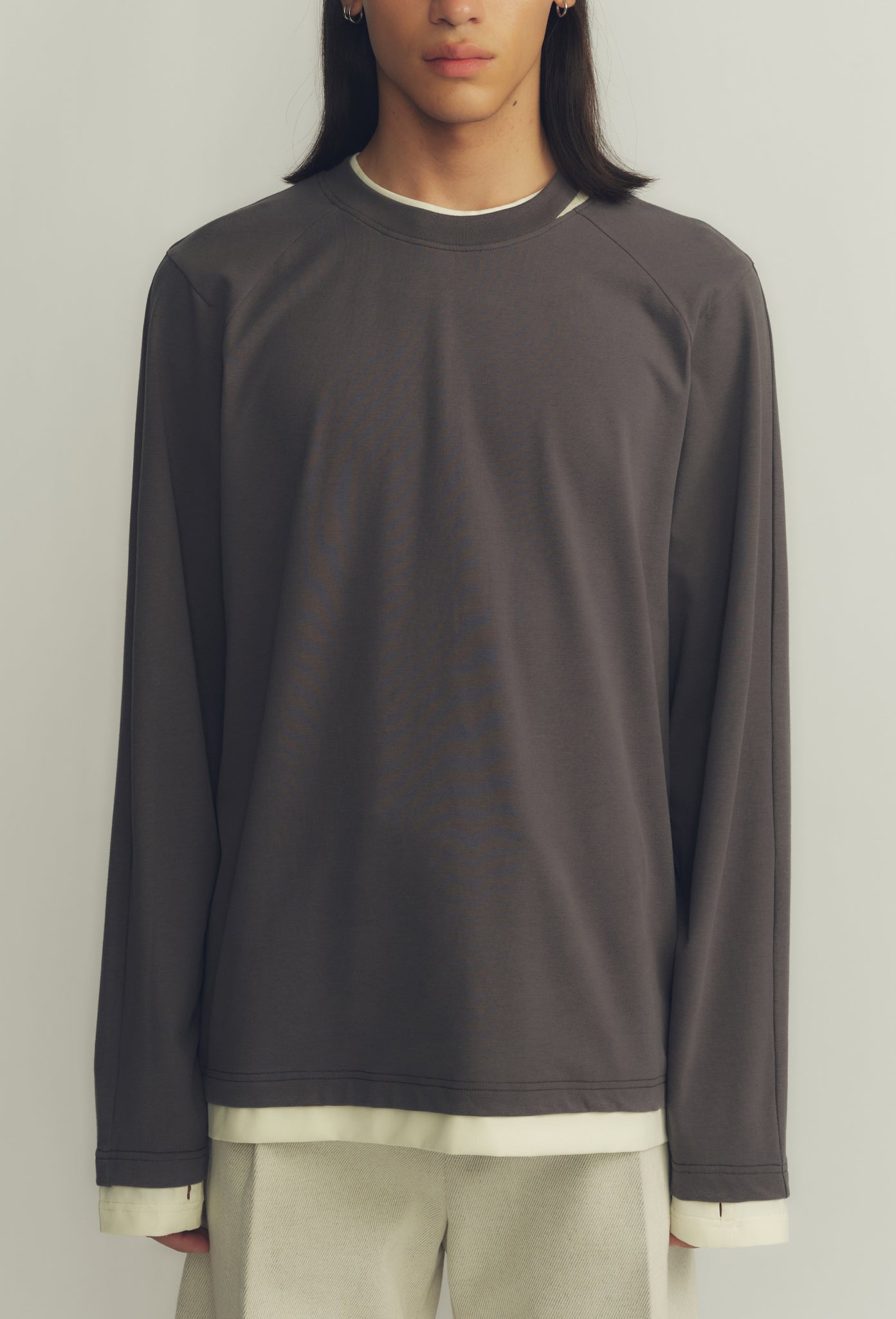 Grey Basic Boy Long Sleeve