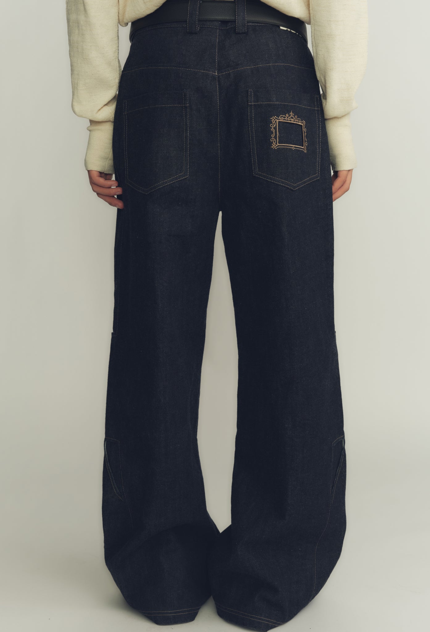 Dark Navy Selvedge Denim Arrows Pocket Jeans