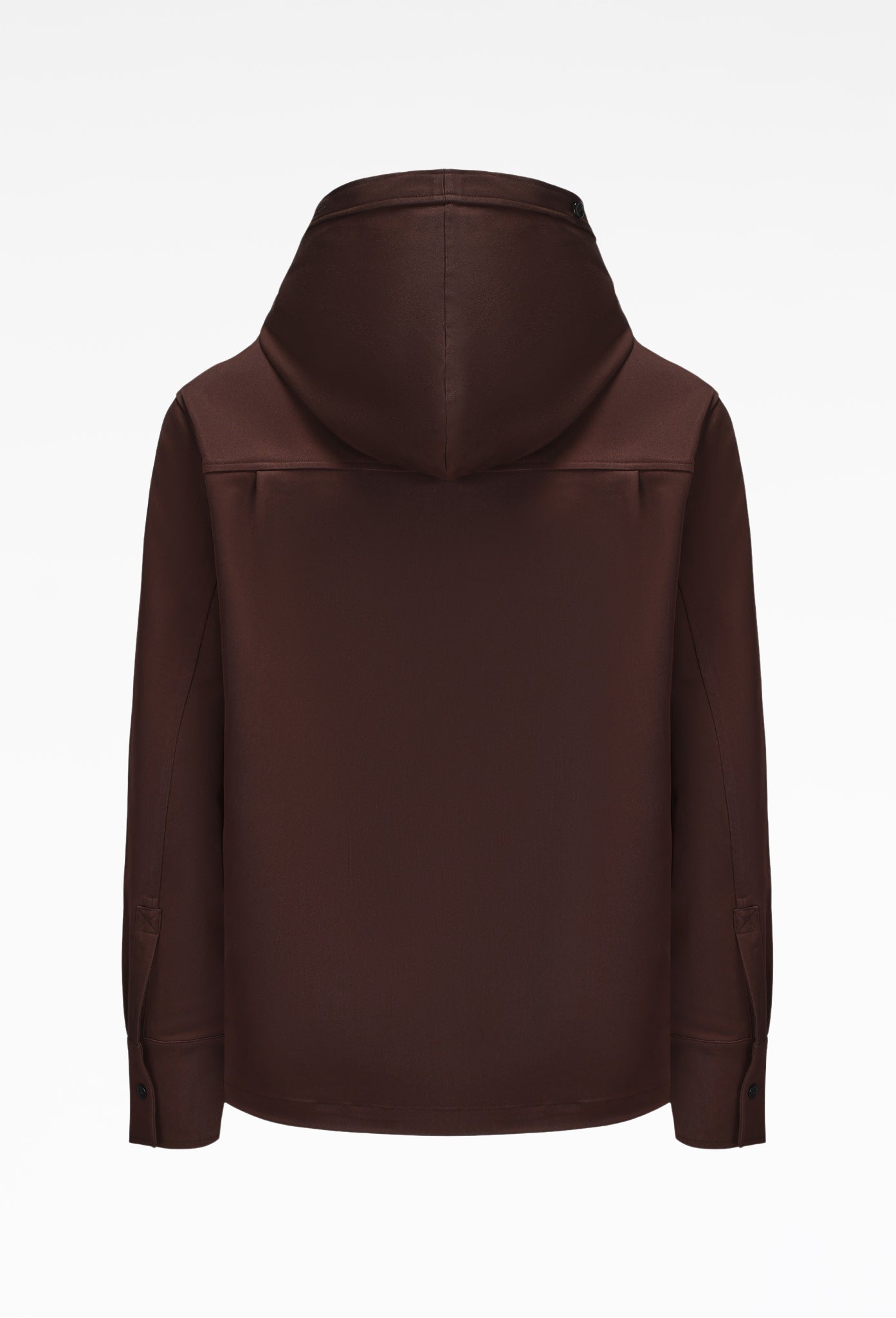 Toffee Knotted Pocket Detail Hooded Shirt