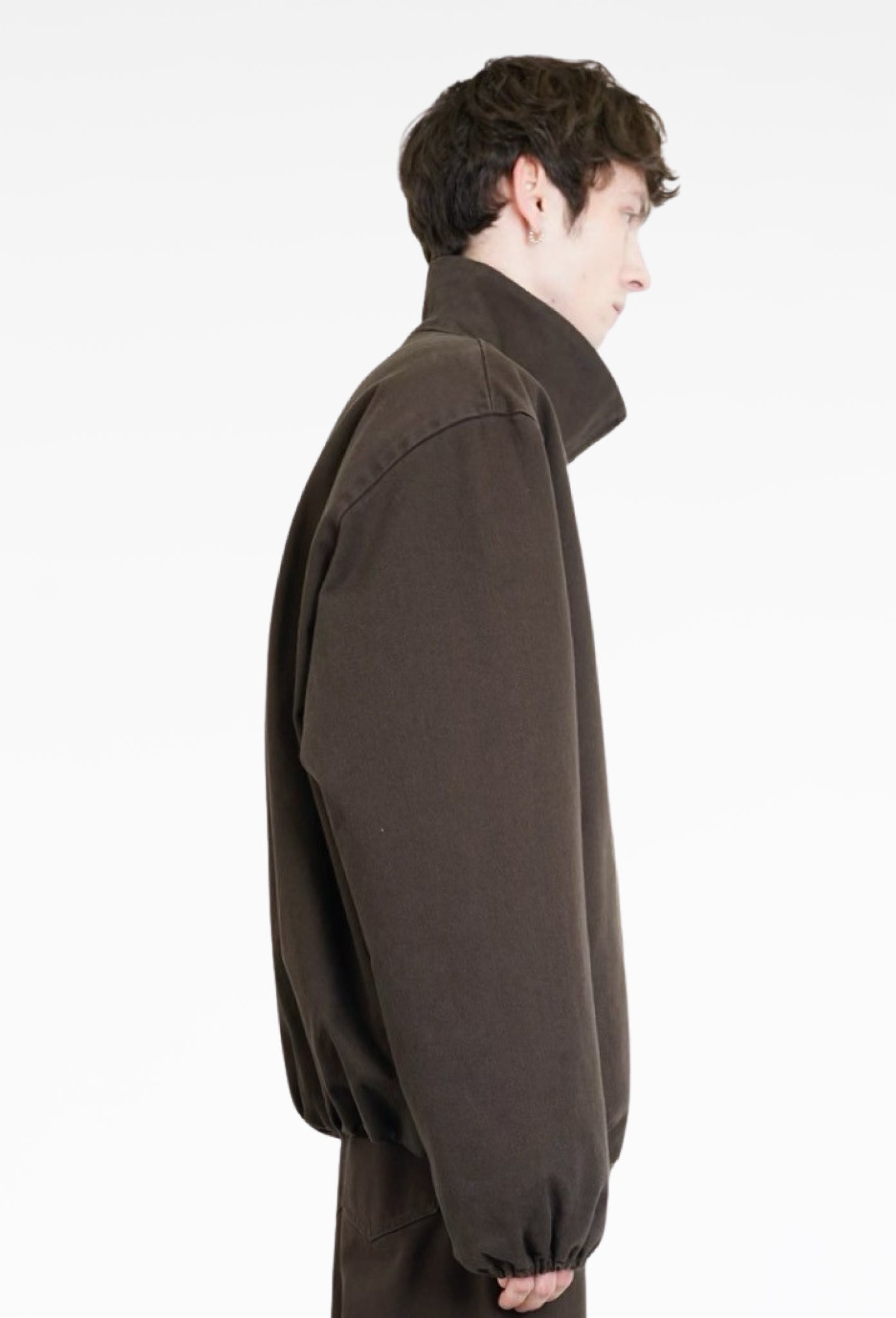 Brown Caviar Oversized Blouson