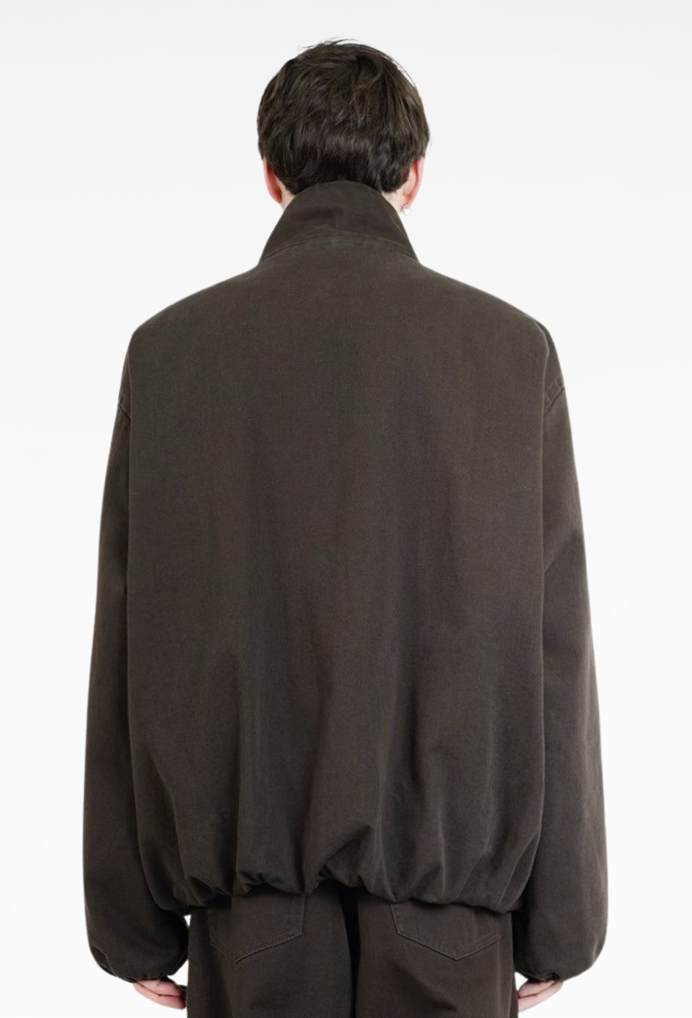 Brown Caviar Oversized Blouson