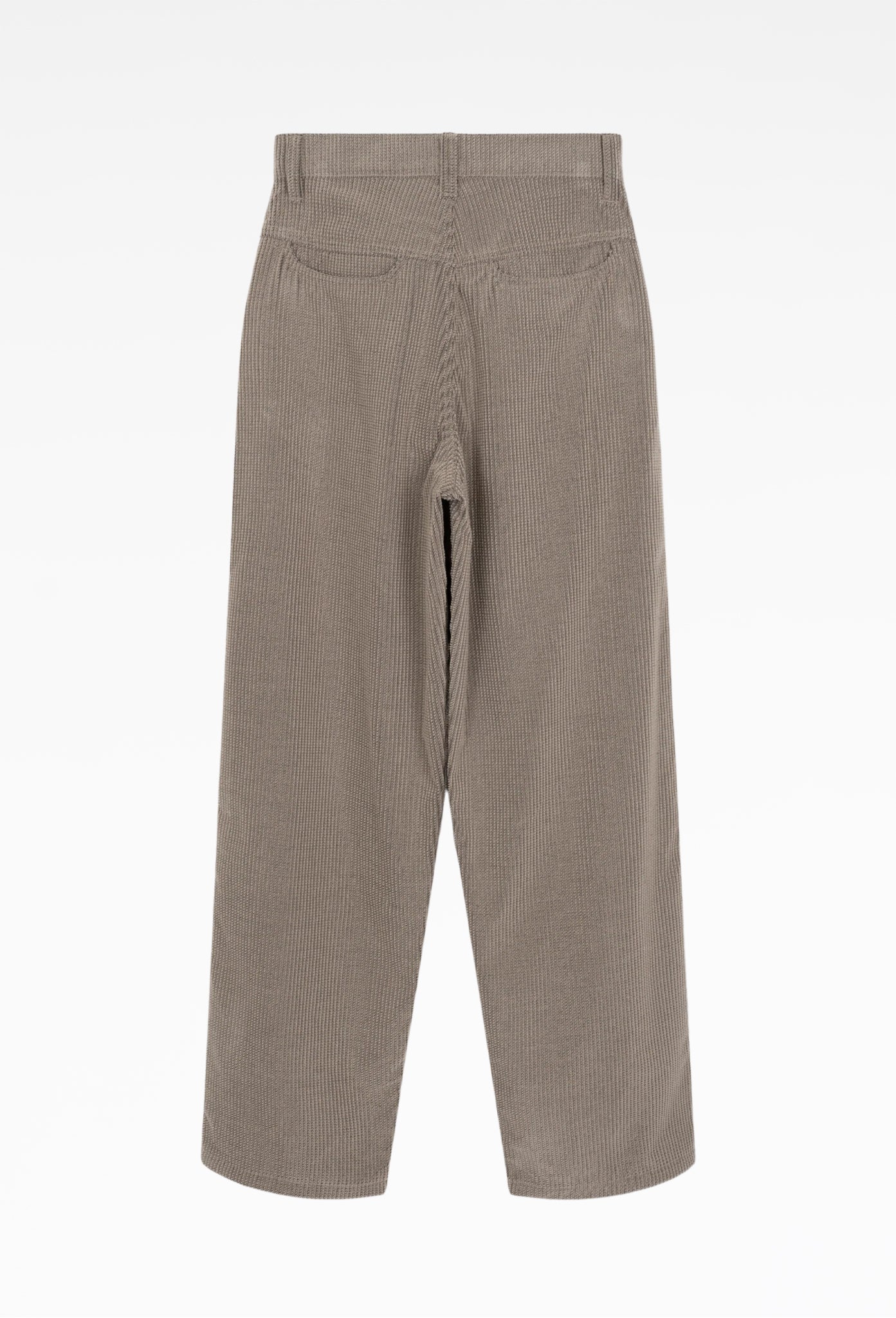 Ecru Sashiko Corduroy Trousers