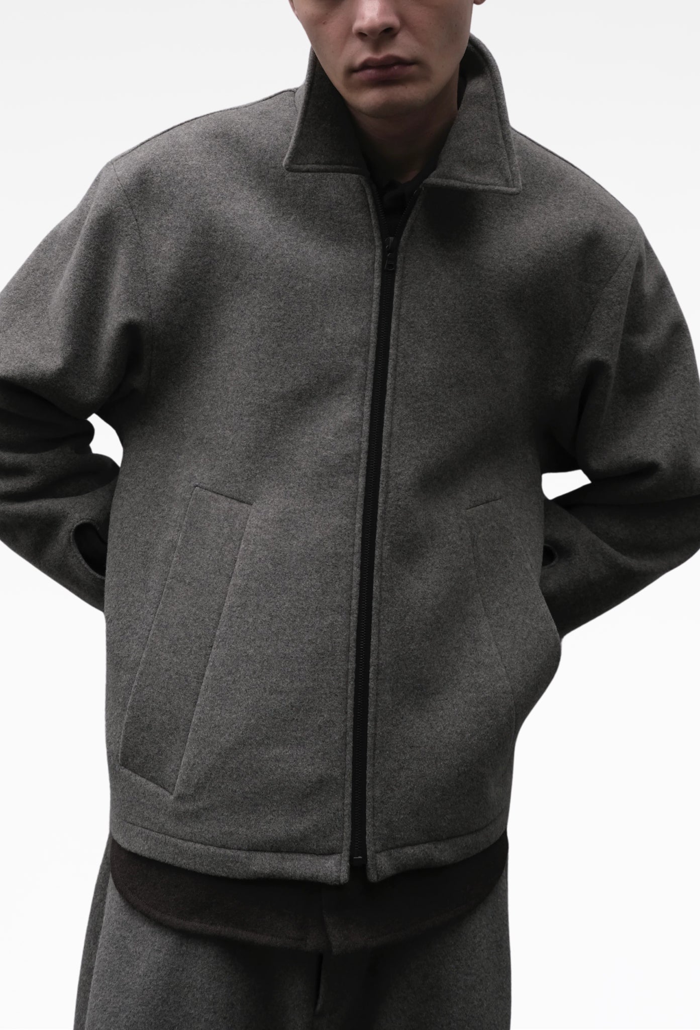 Dust Grey Relaxed Shirt Jacket