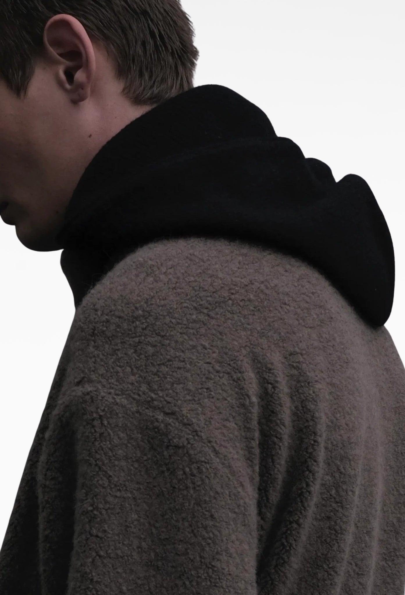 Taupe Boa Fleece Jacket