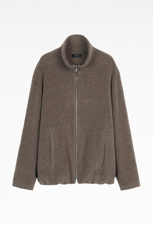 Taupe Boa Fleece Jacket