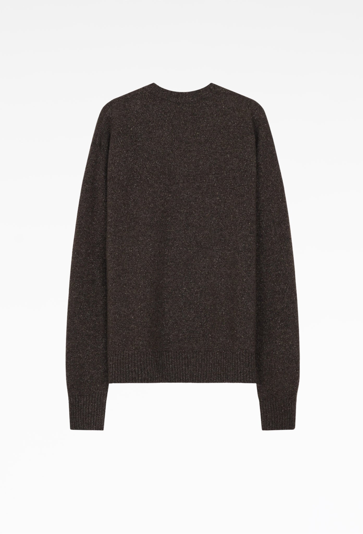 Dark Brown Argyle Knit Sweater