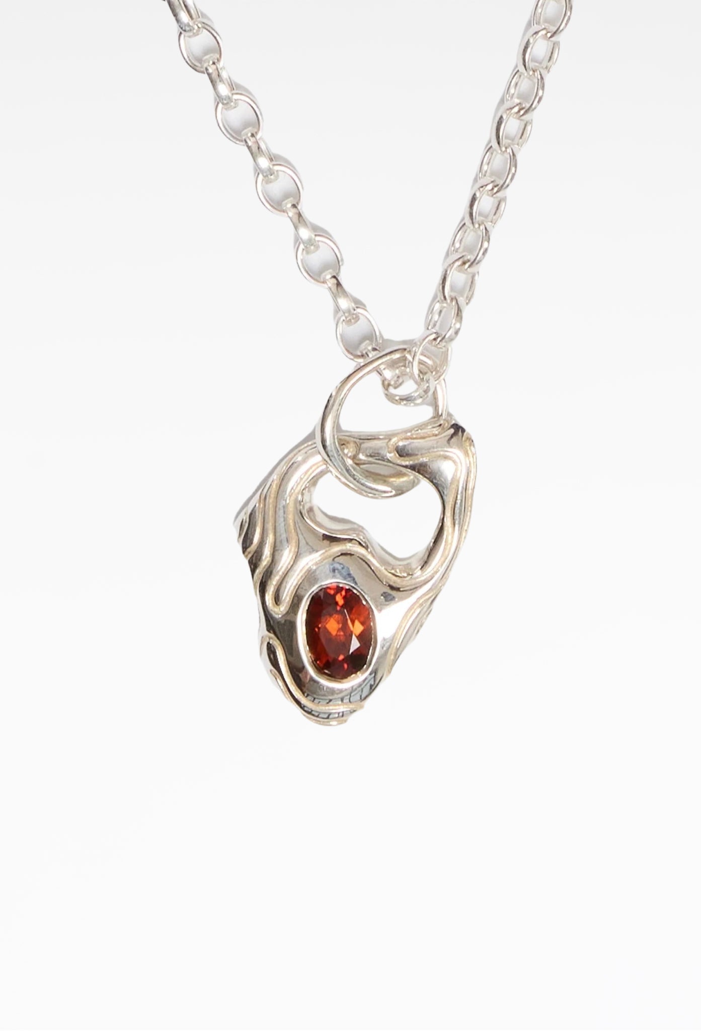 Orange Citrine October Pendant Necklace