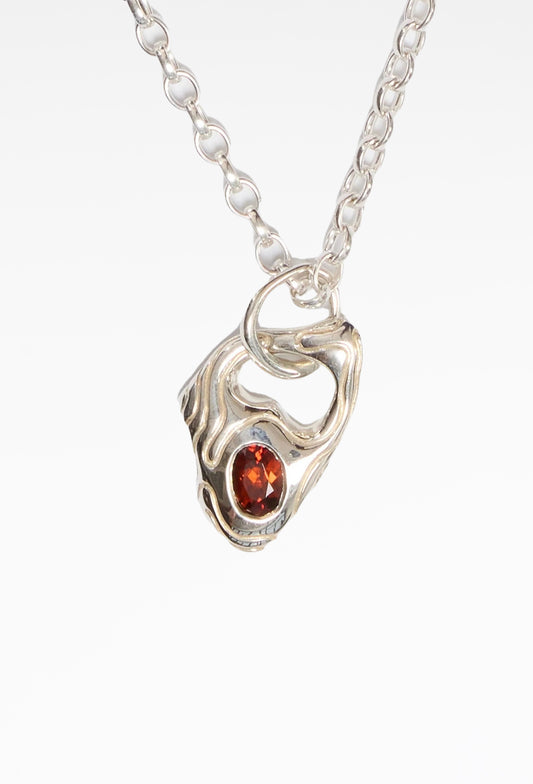 Orange Citrine October Pendant Necklace