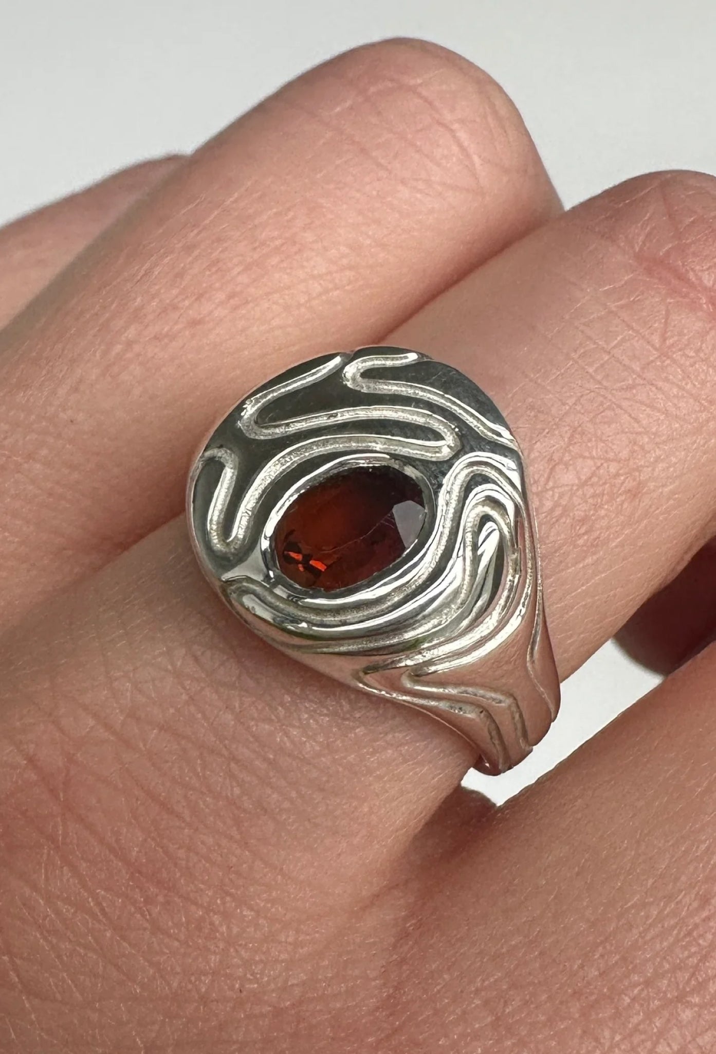 Orange Citrine October Signet