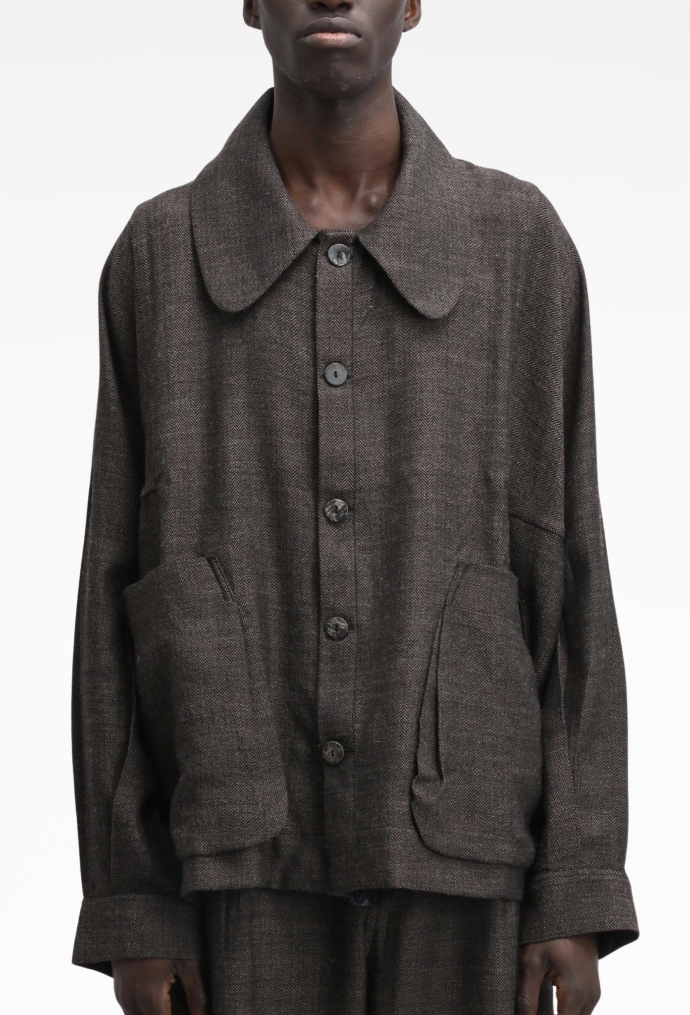 Charcoal Brown Farmer Jacket