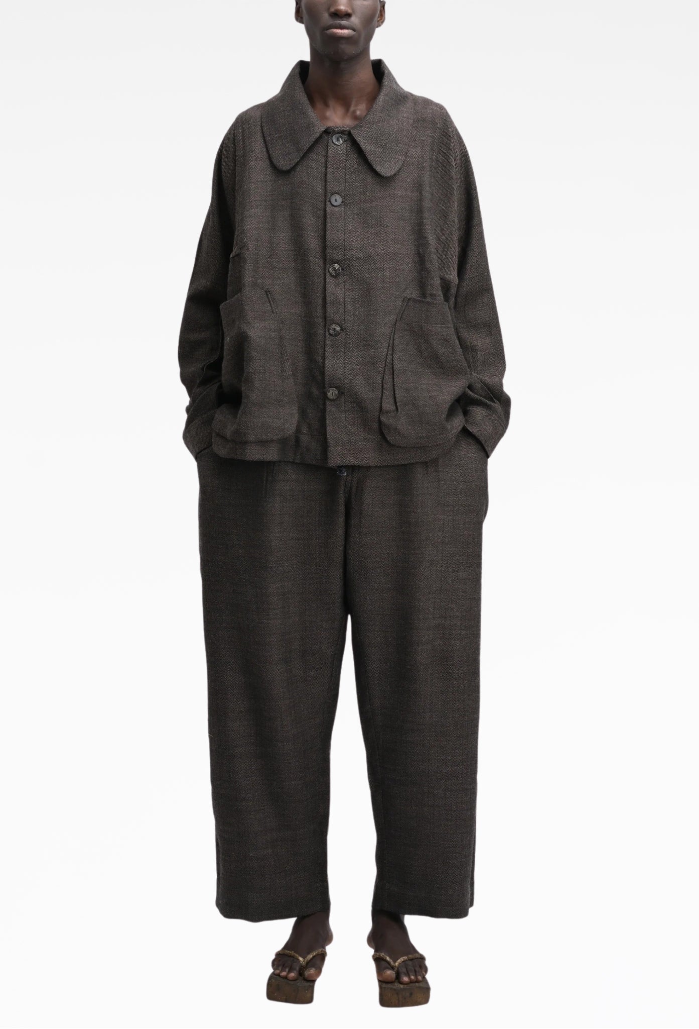 Charcoal Brown Farmer Jacket