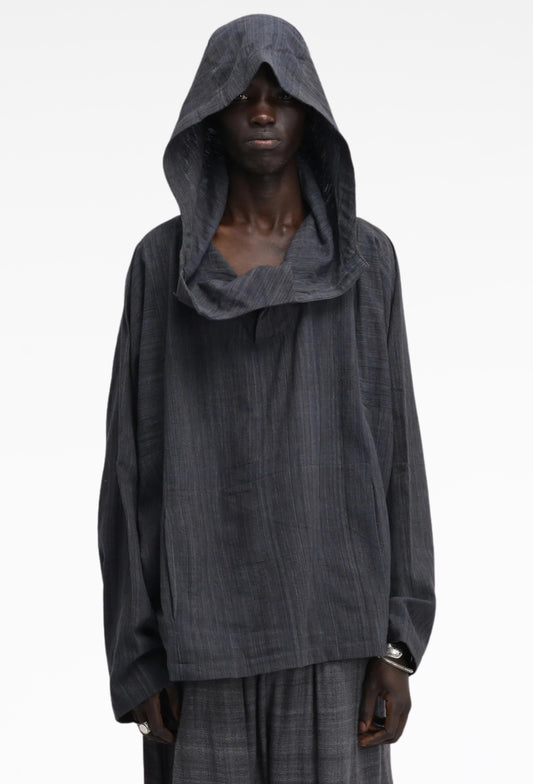 Black and Blue Fisherman Hoodie