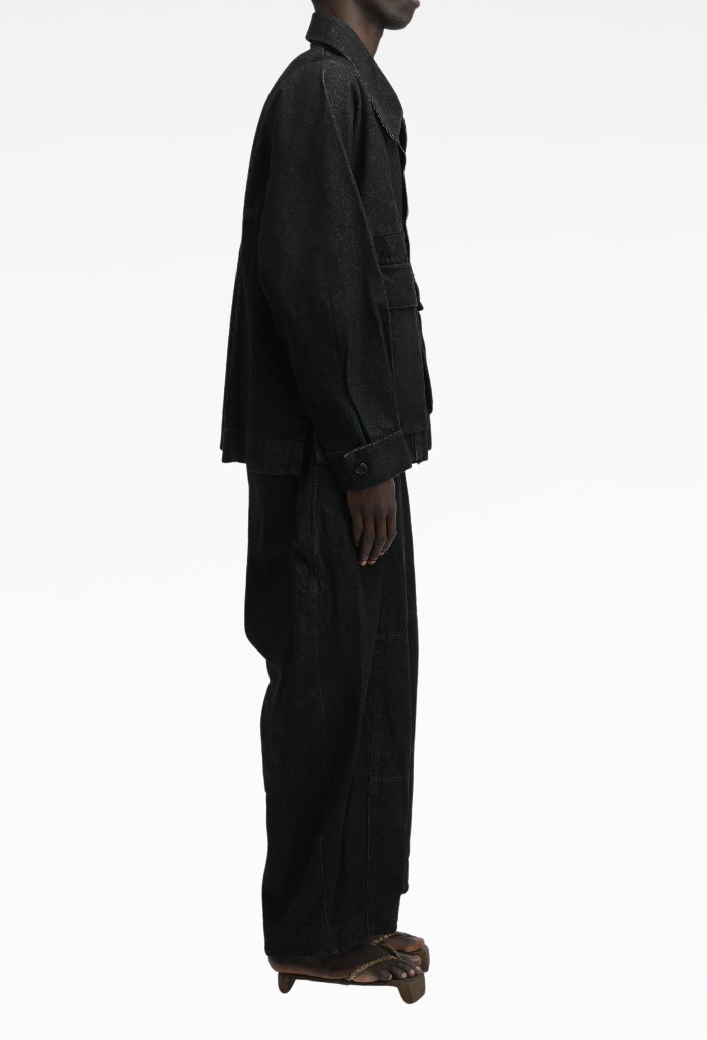Black Denim Farmer Jacket