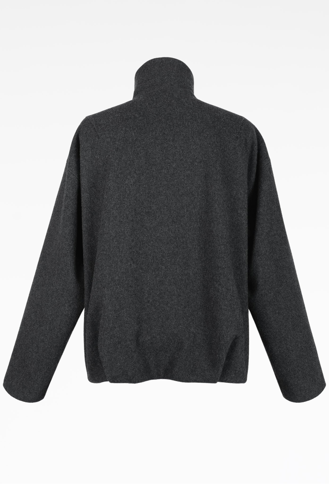 Draped Melton Track Jacket