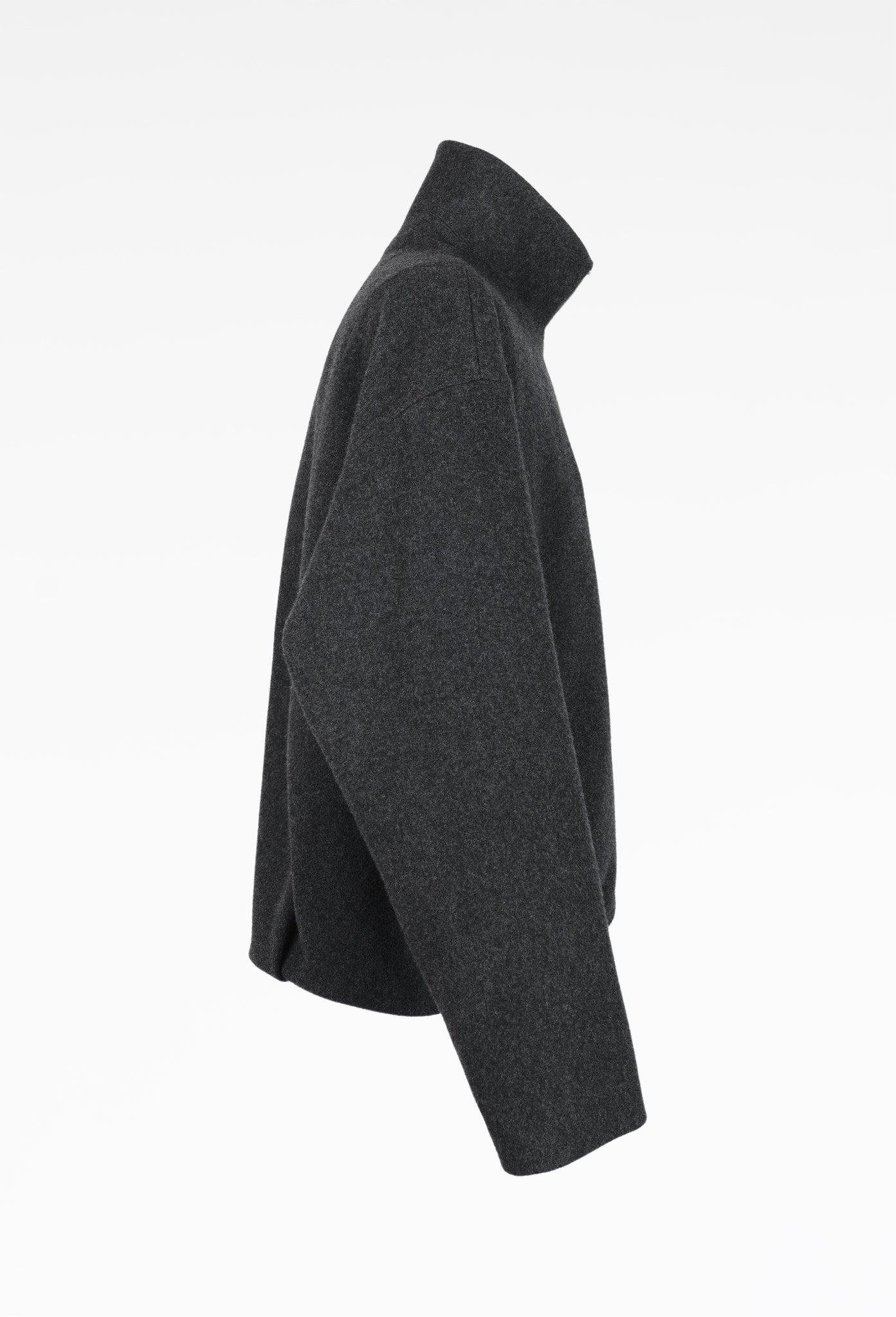 Draped Melton Track Jacket
