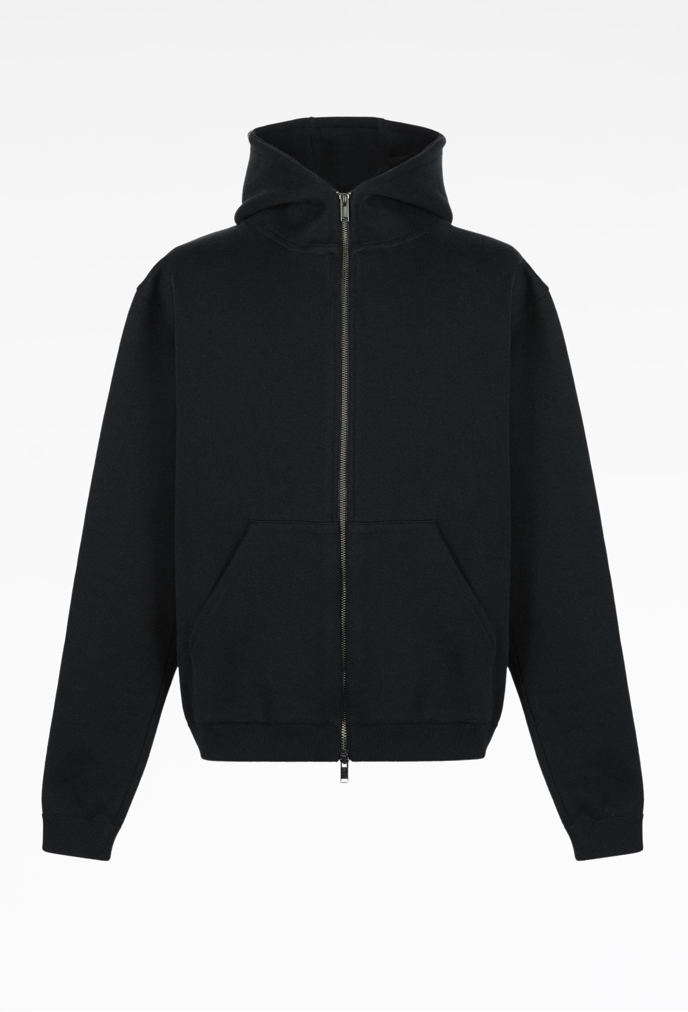 Heavy Jersey-Knit Zip Up Hoodie