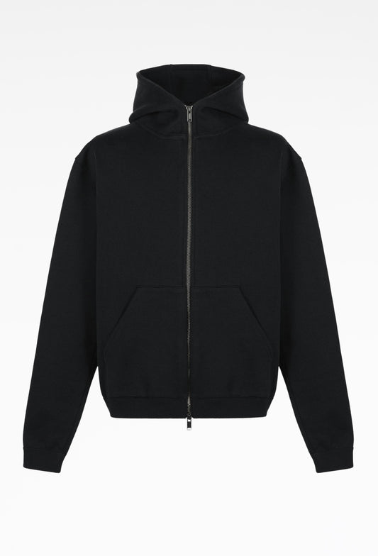 Heavy Jersey-Knit Zip Up Hoodie