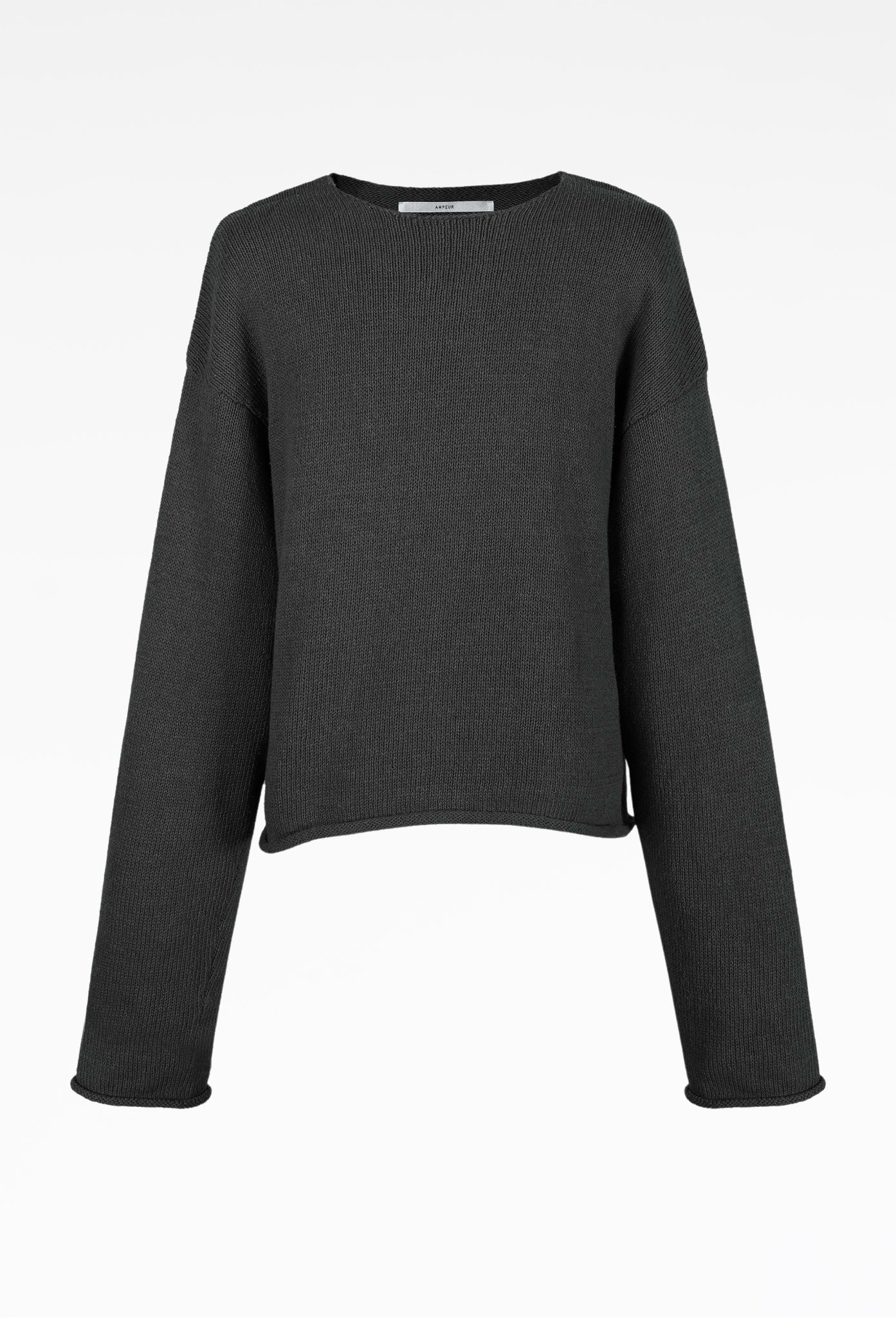 Grey Natural Cotton Knit Sweater