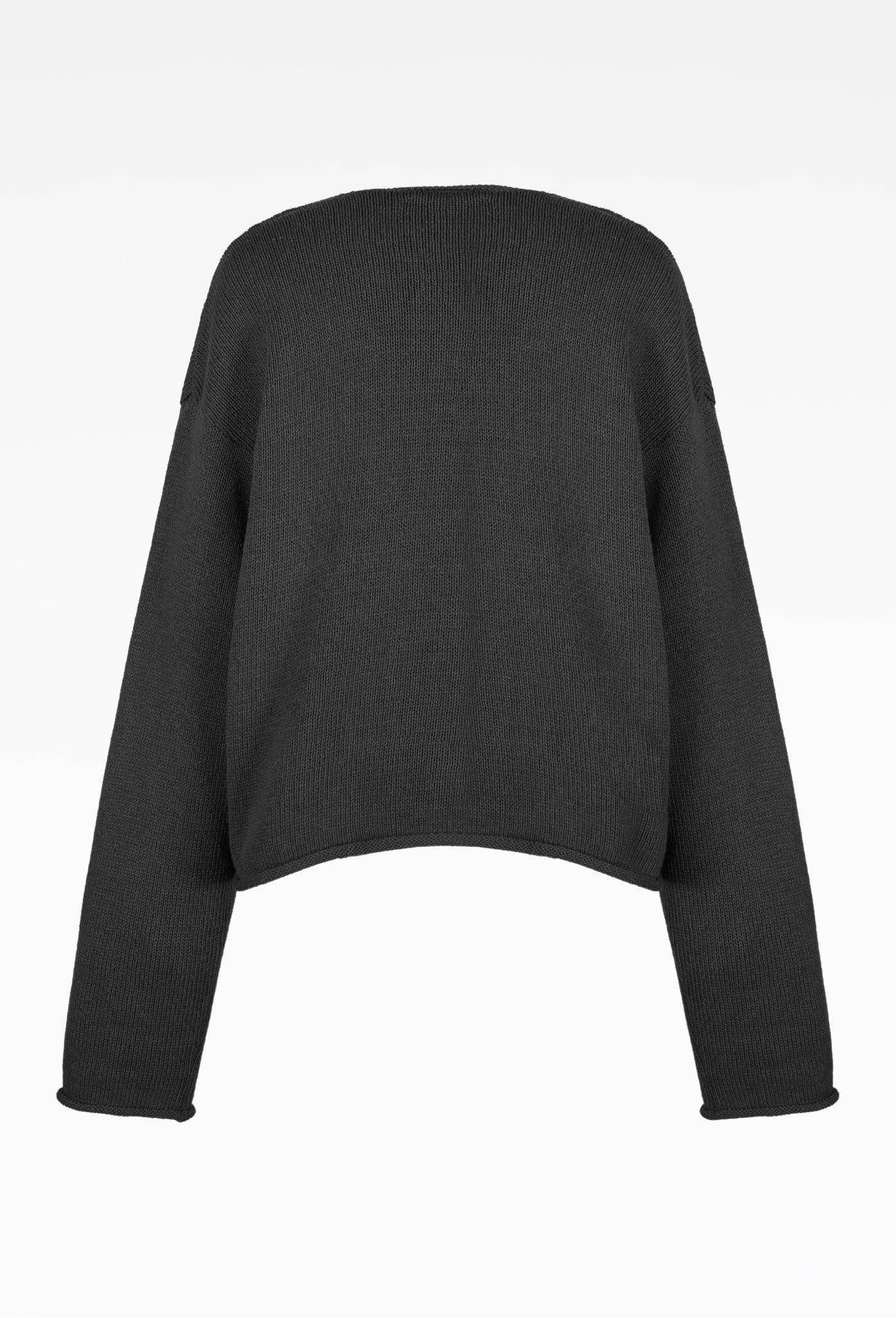 Grey Natural Cotton Knit Sweater