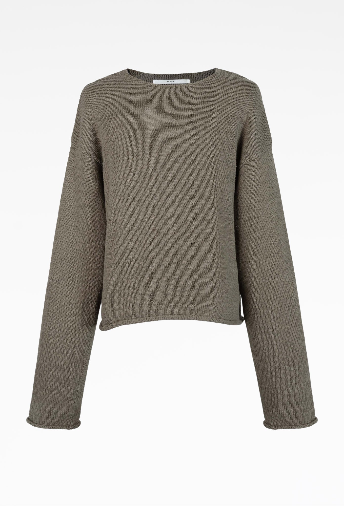 Taupe Natural Cotton Knit Sweater