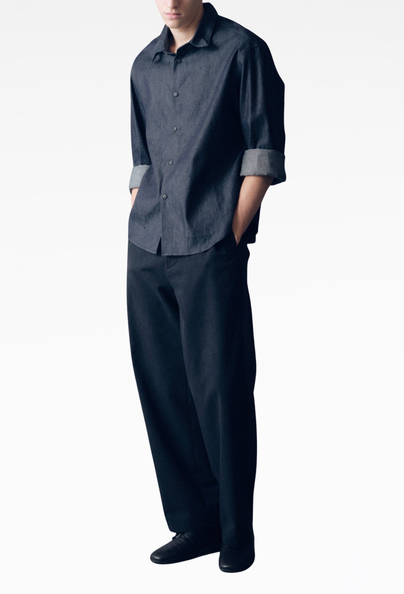 James Relaxed Trousers in Cotton Nep 