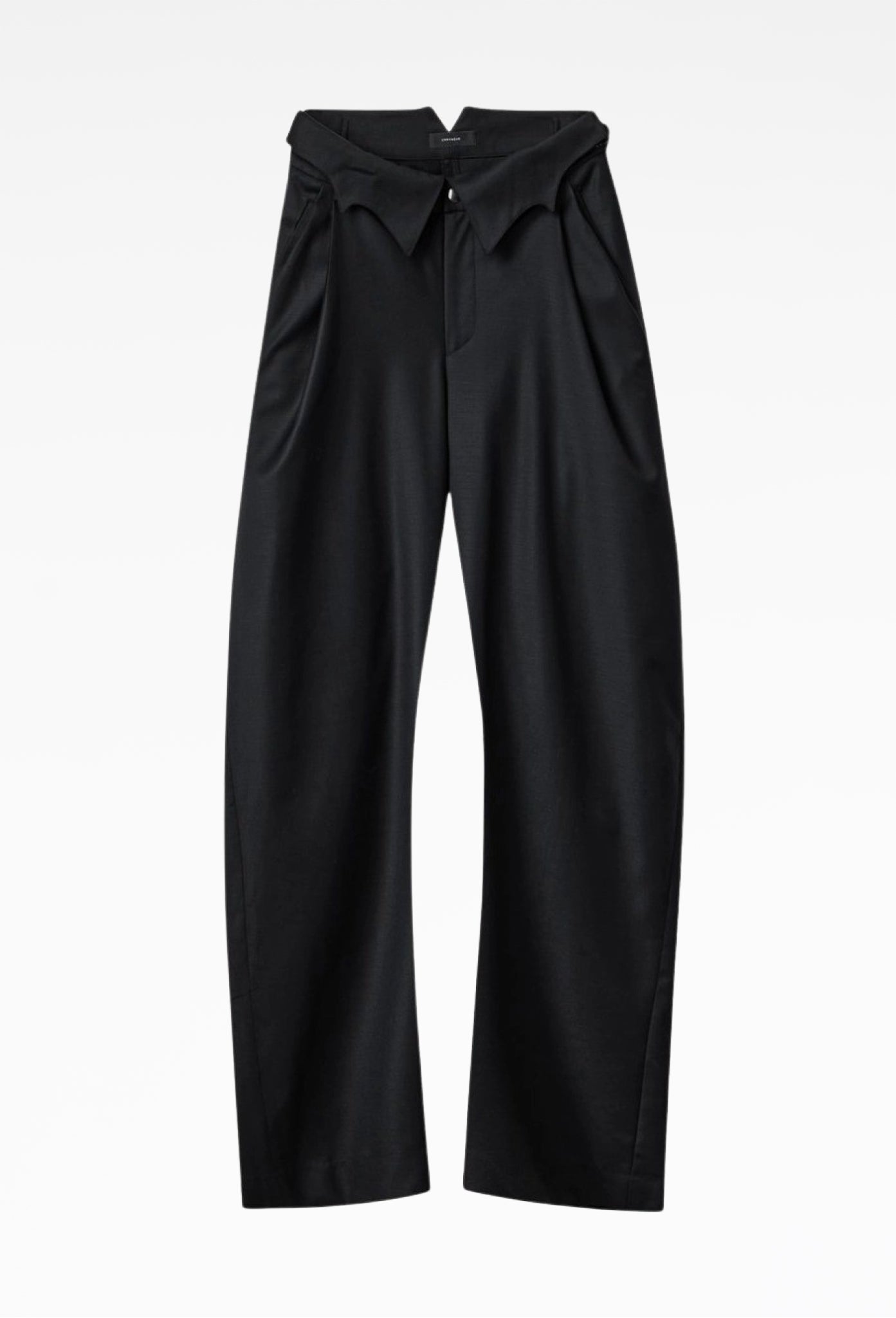 Black Adrien Drape Trousers