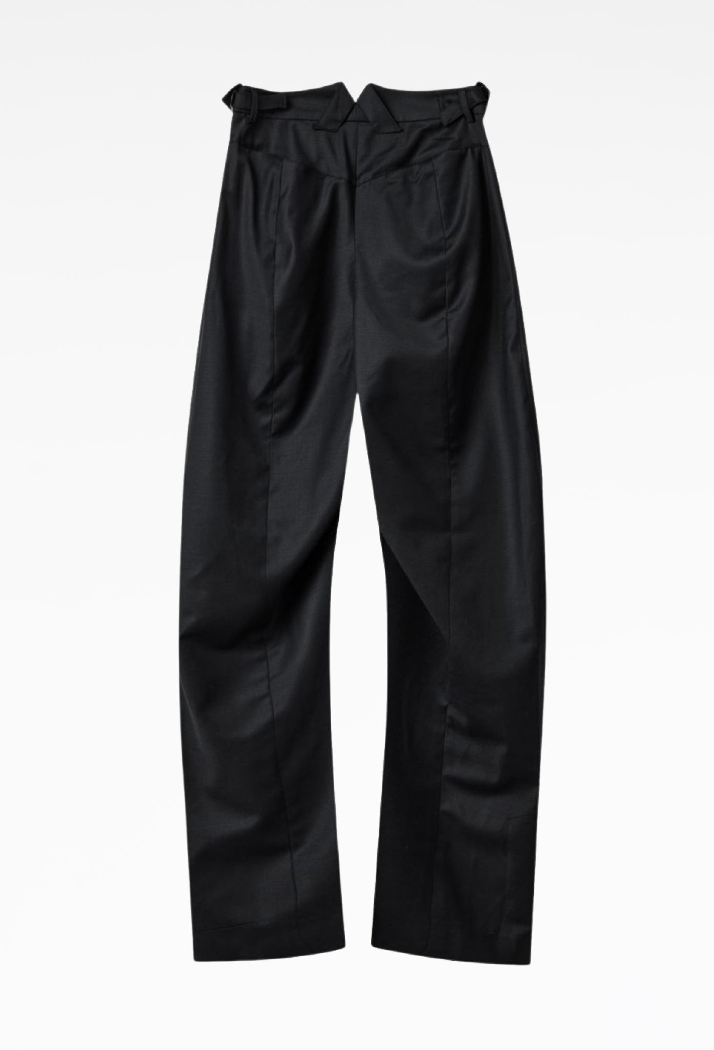 Black Adrien Drape Trousers