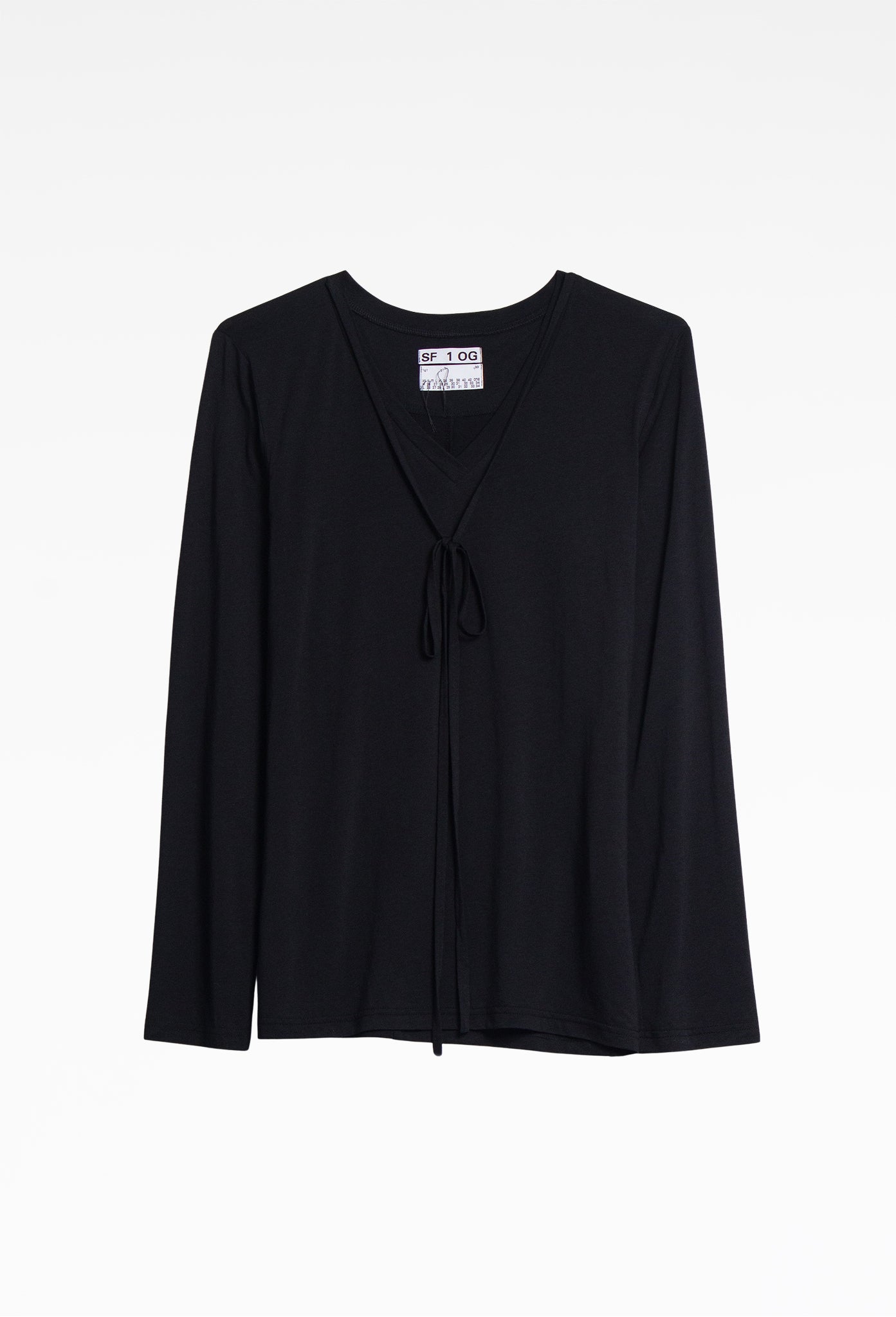 Black V-Neck Longsleeve