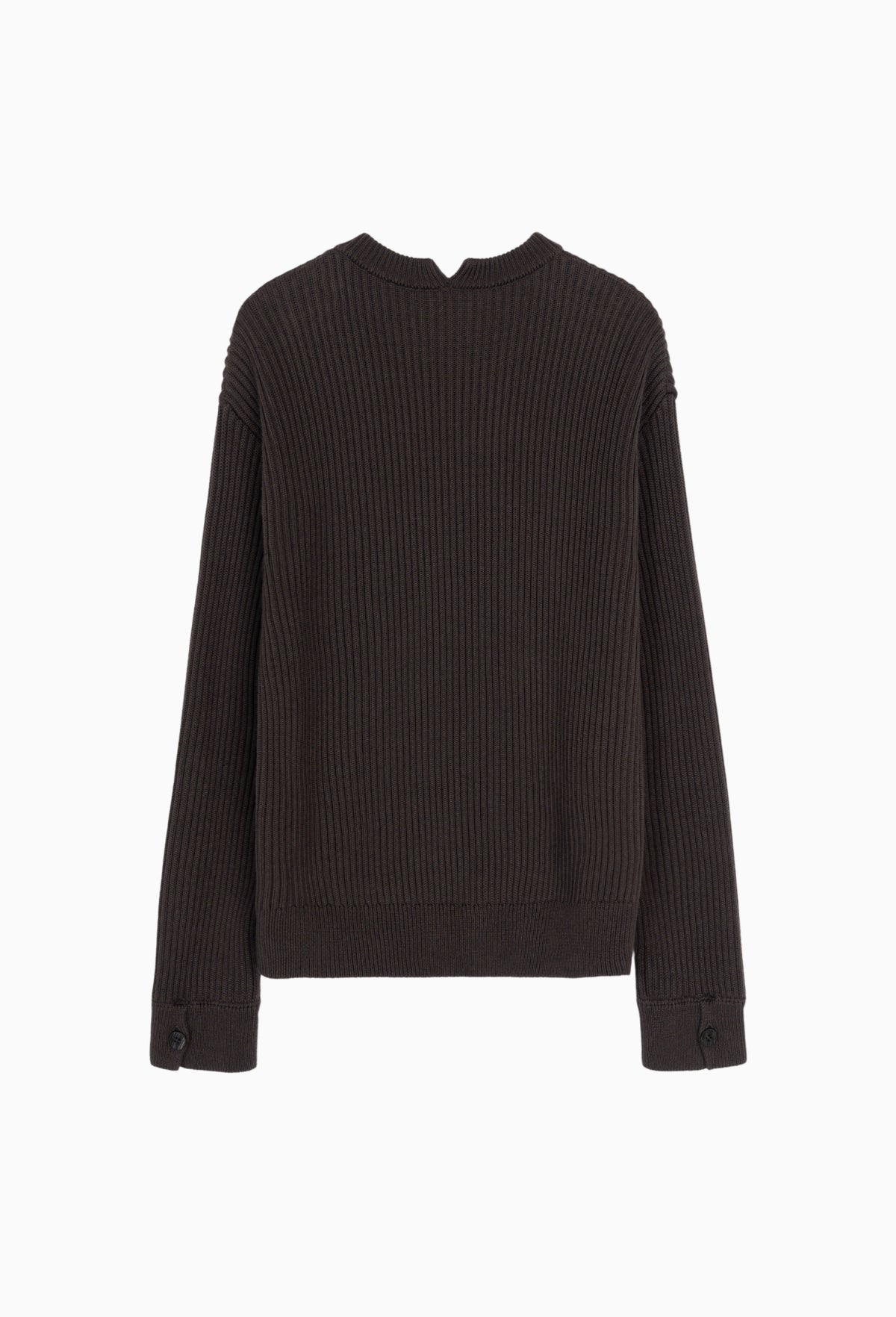 Brown Cotton/Yak Barrett Ribbed Sweater