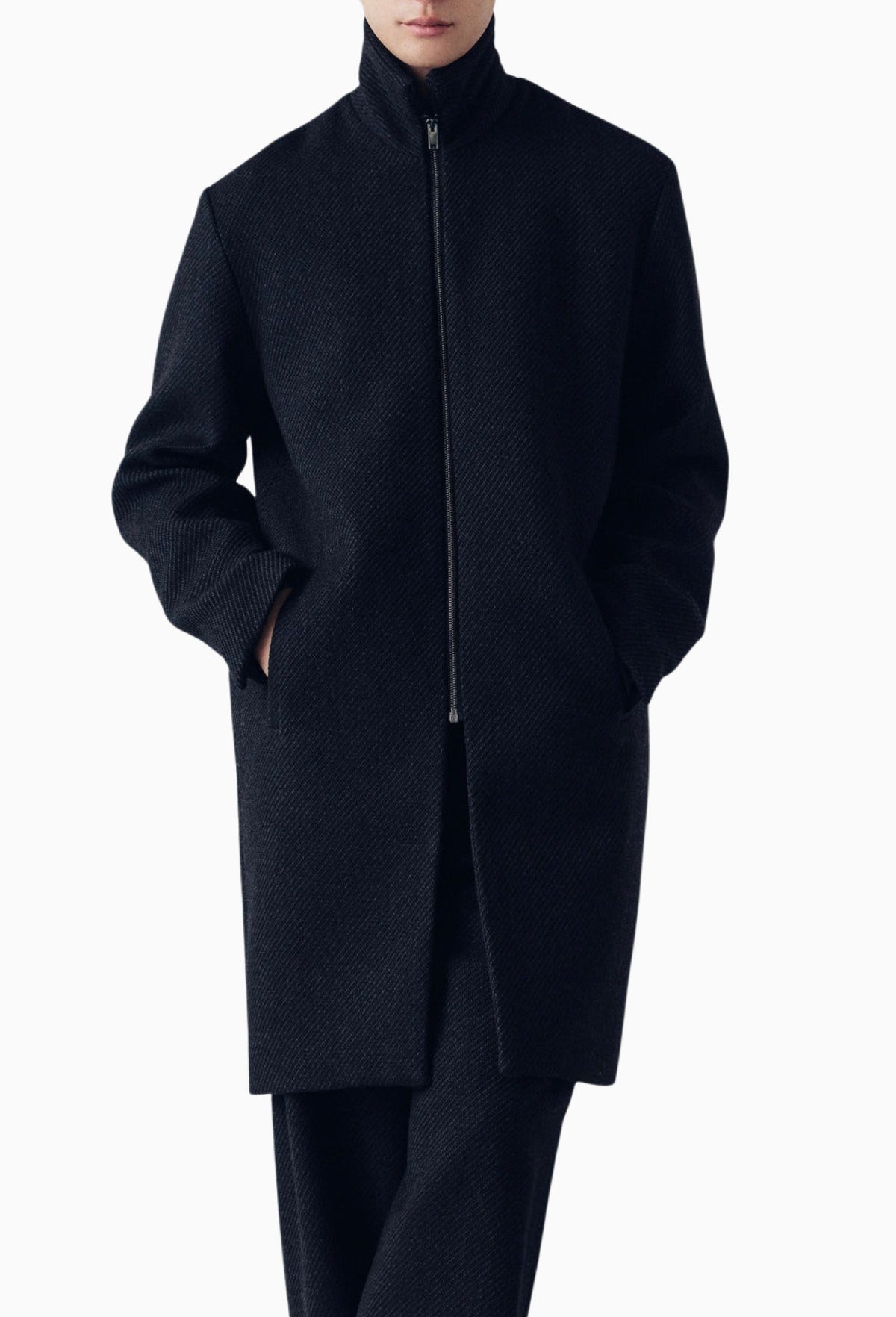 Wool Ronan Structured Zip Coat