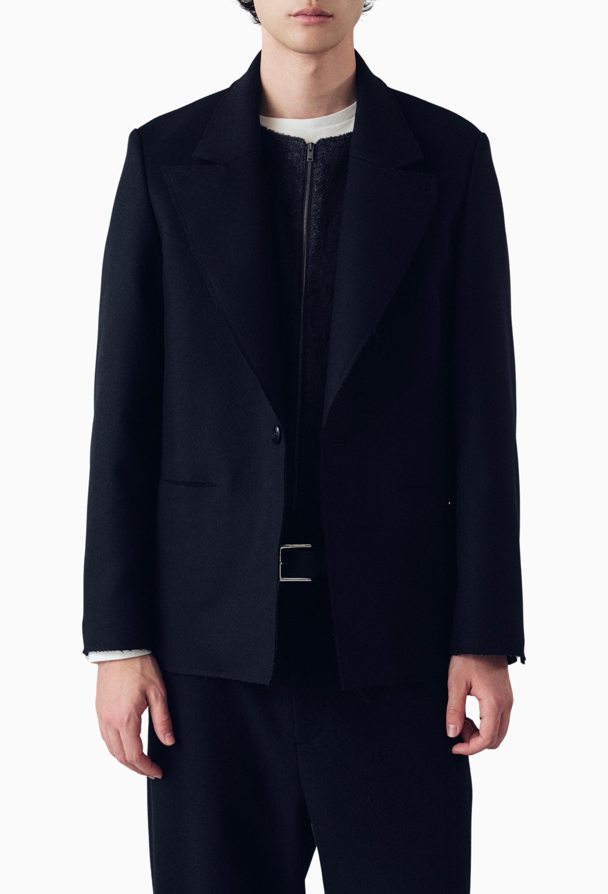Coated Lambswool Hans Studded Jacket