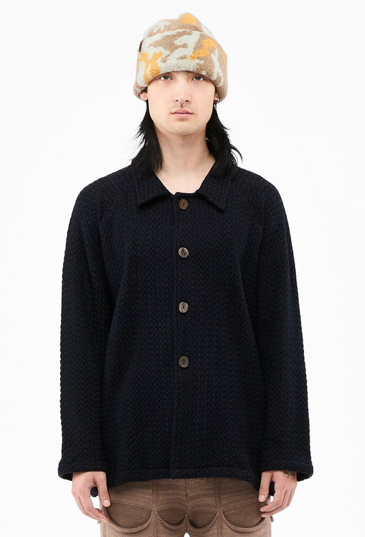 Midnight Chevron Spread Stitch Shirt