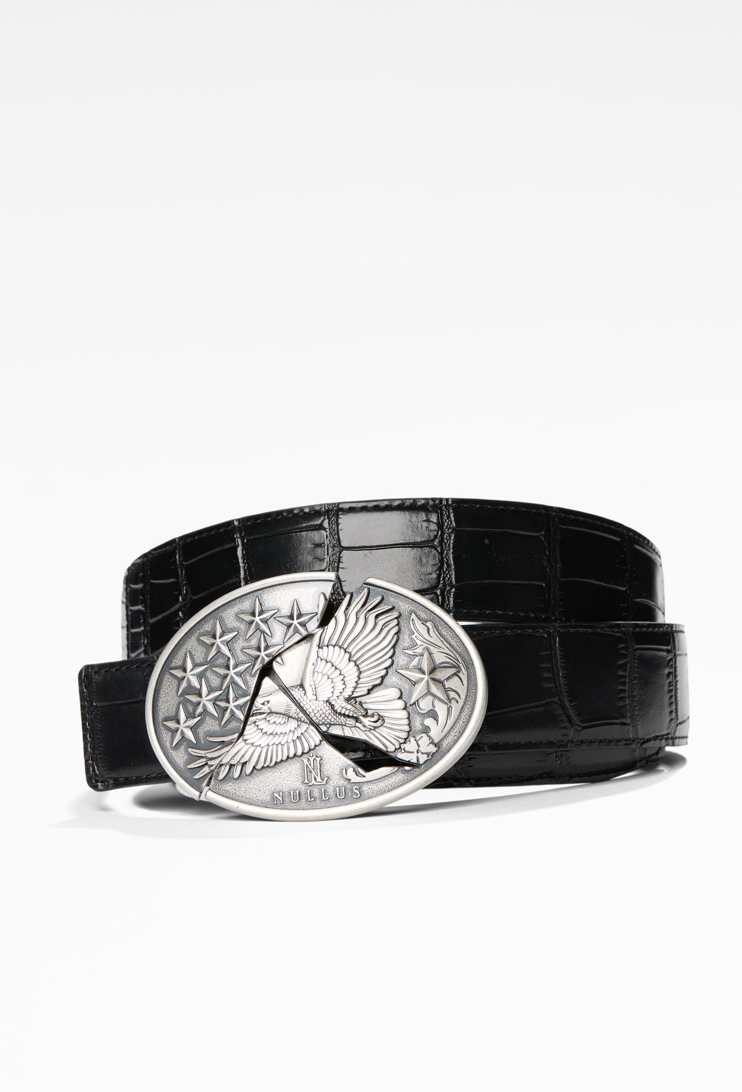 Alligator Cracked Vintage Heroism Buckle Belt