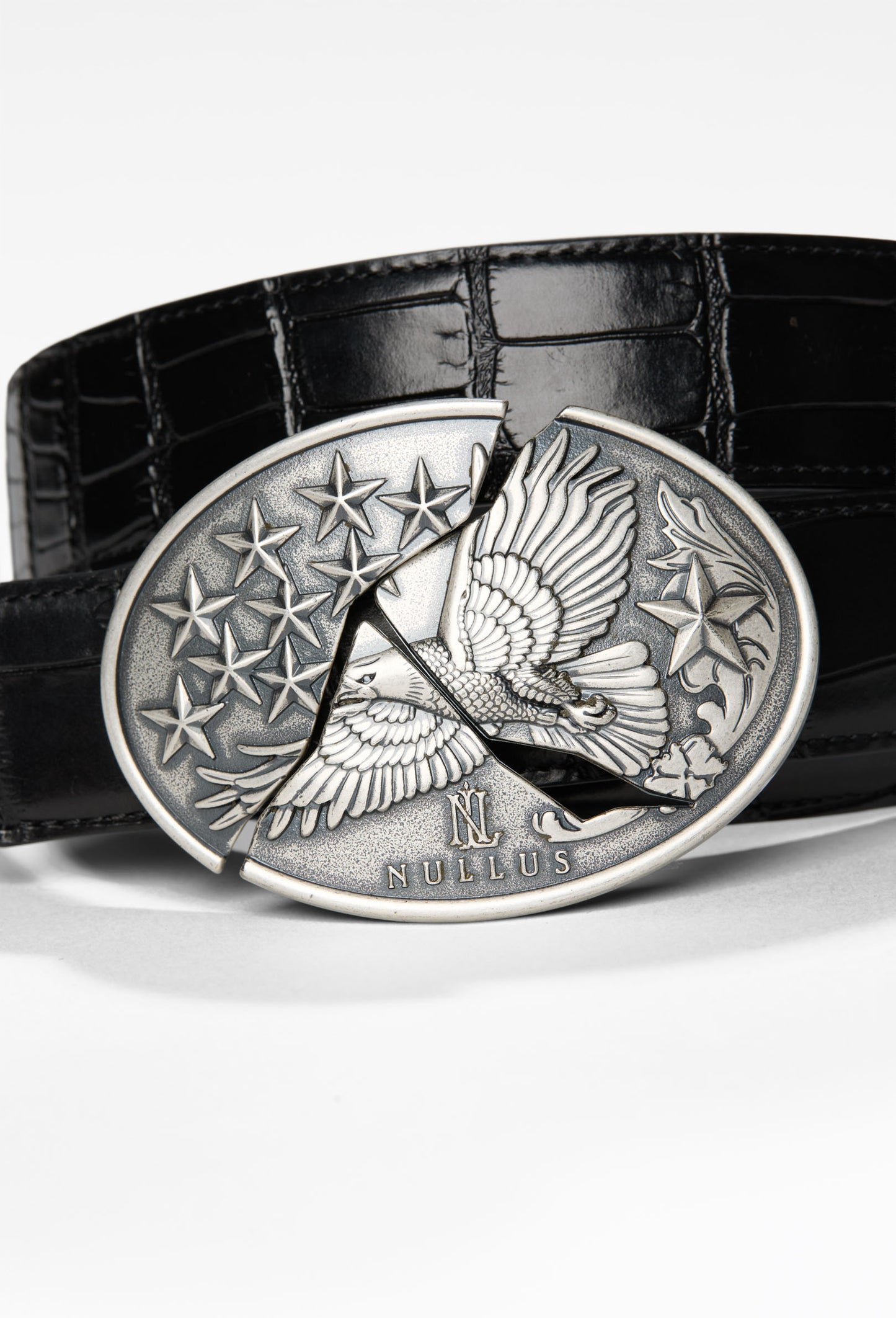 Alligator Cracked Vintage Heroism Buckle Belt