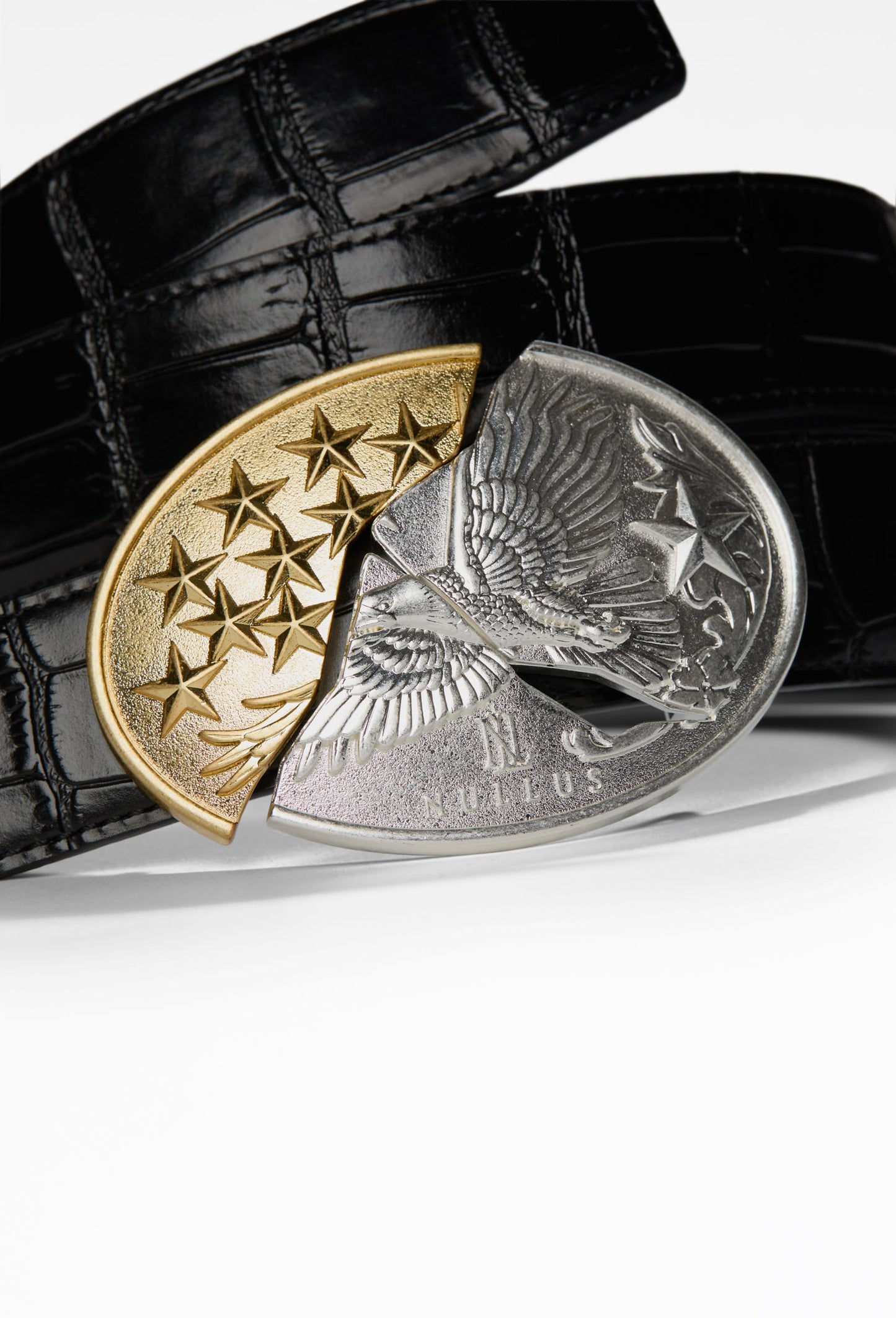 Alligator Cracked Vintage Heroism Buckle Belt