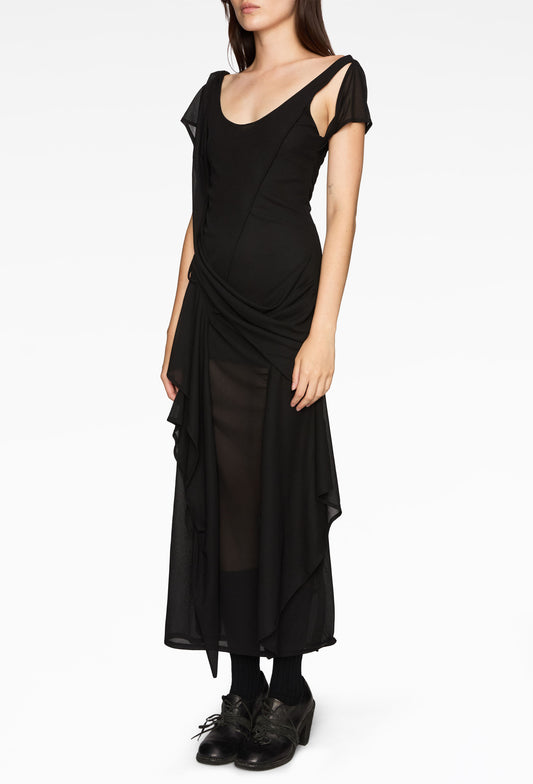 Antro Black Mesh Dress