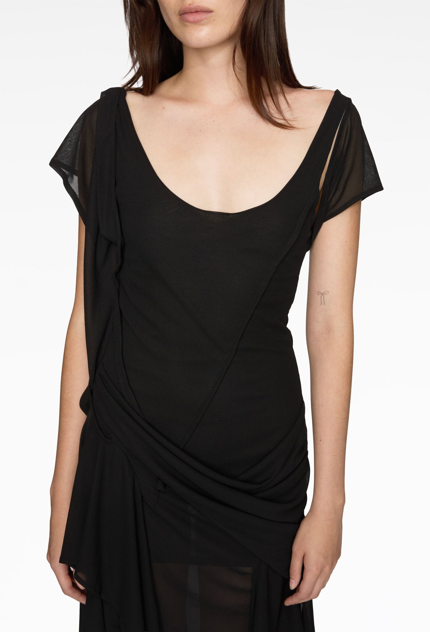 Antro Black Mesh Dress