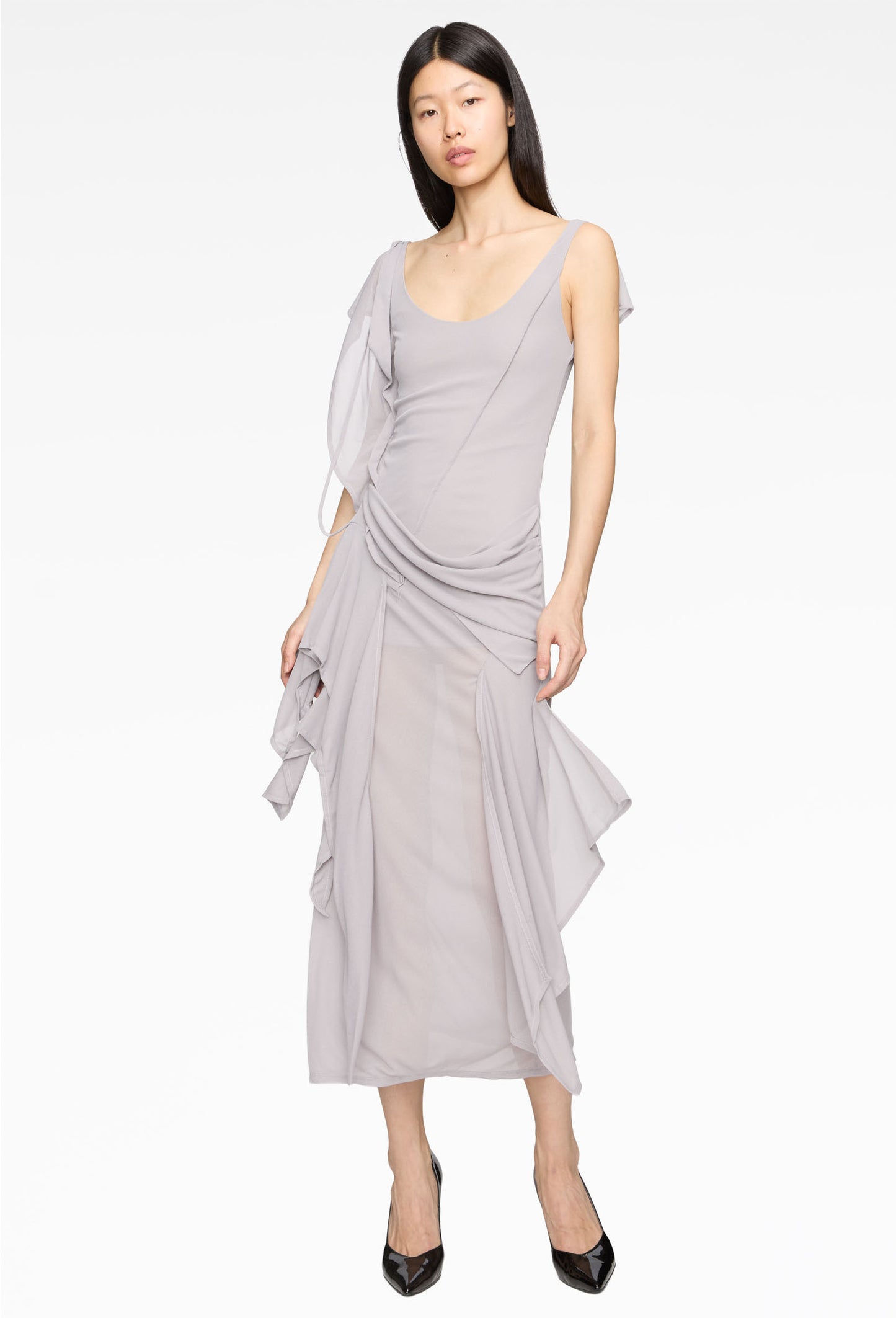 Antro Slate Mesh Dress
