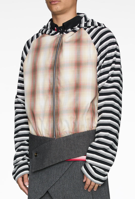 Beige Plaid Muay Hoodie